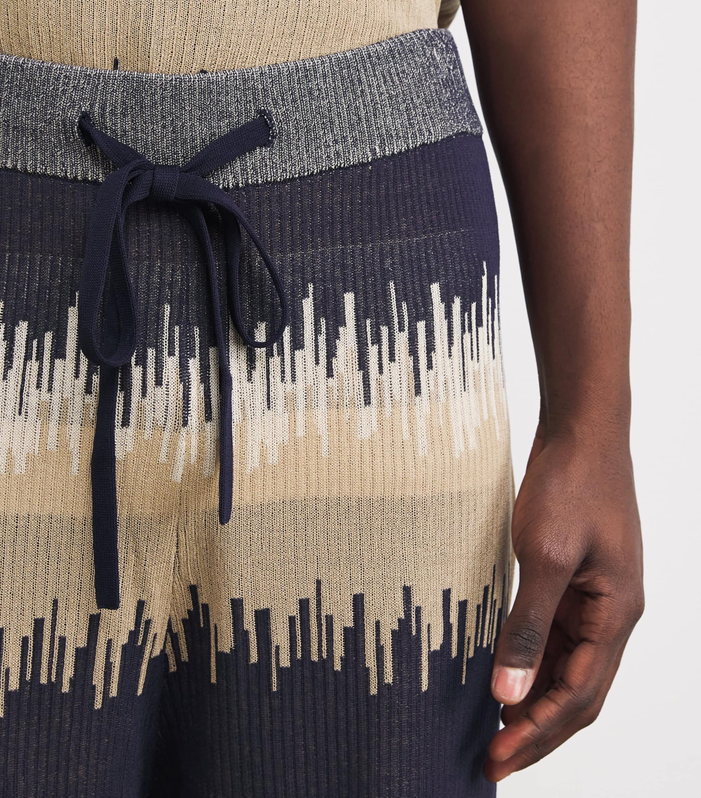 Jacquard Wave Wide-Leg Trousers MULTI Image 6