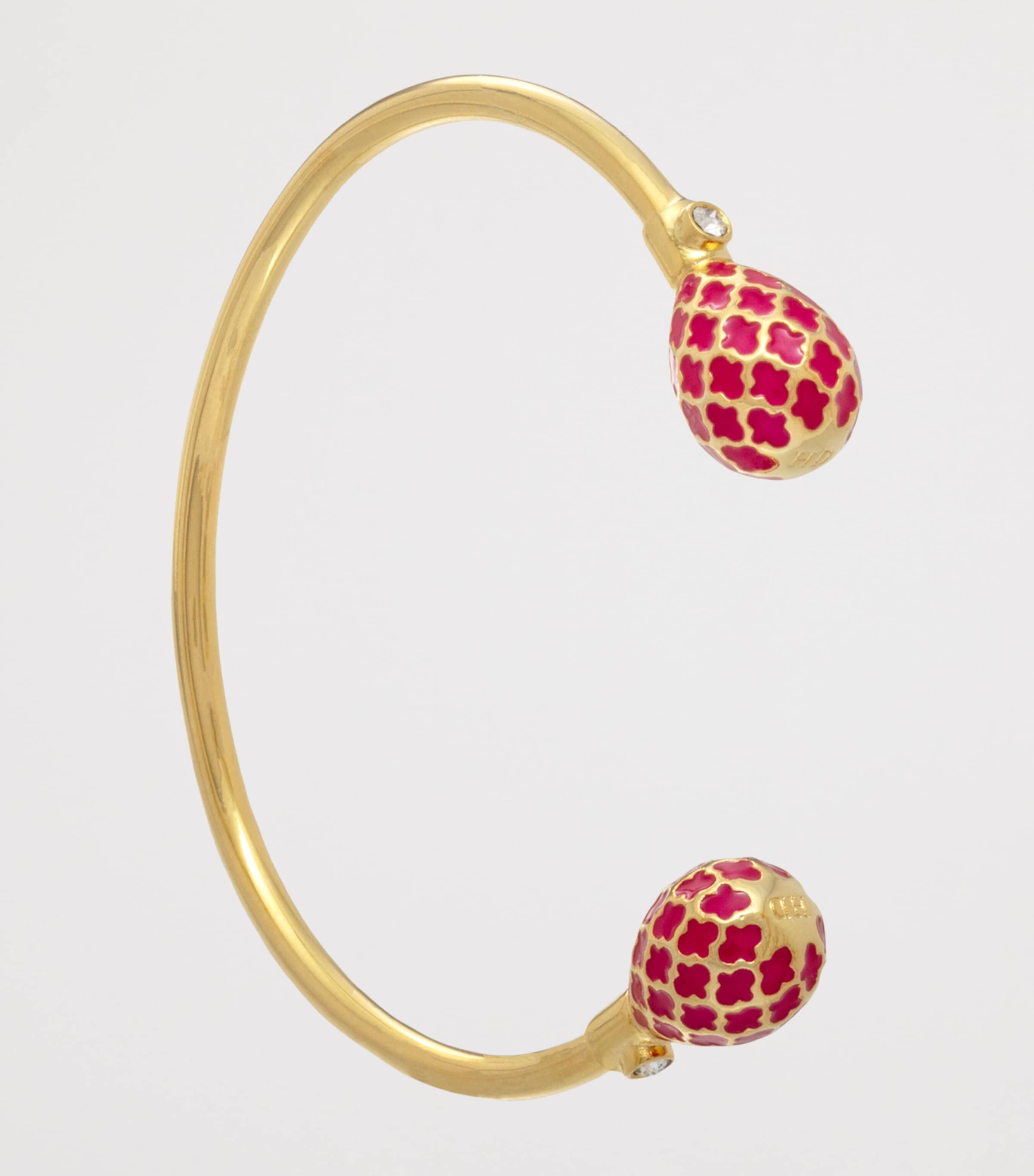 Gold-Plated Agama Torque Bracelet PINK/GOLD Image 2