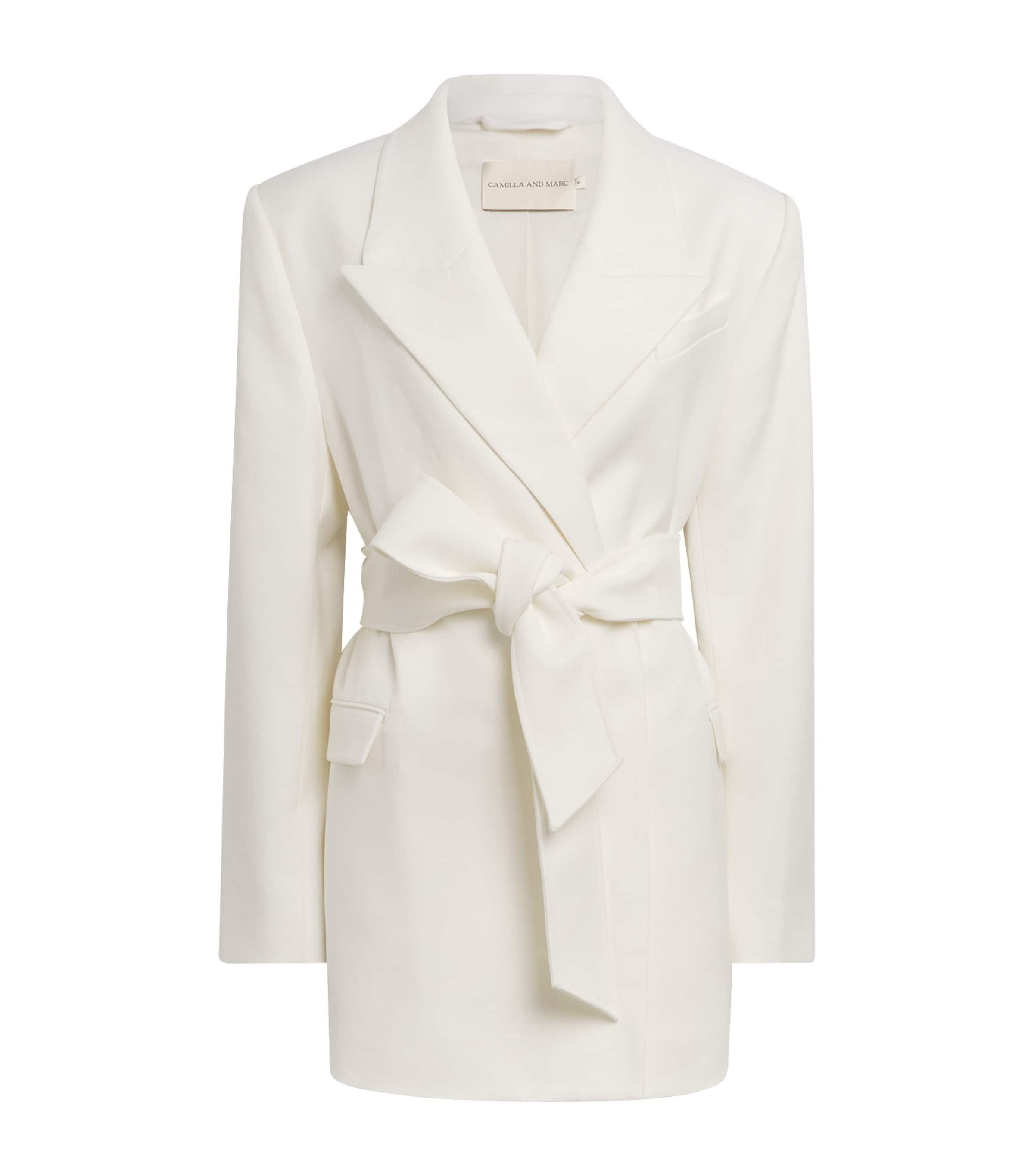 Camilla And Marc Satin Alabata Blazer In White