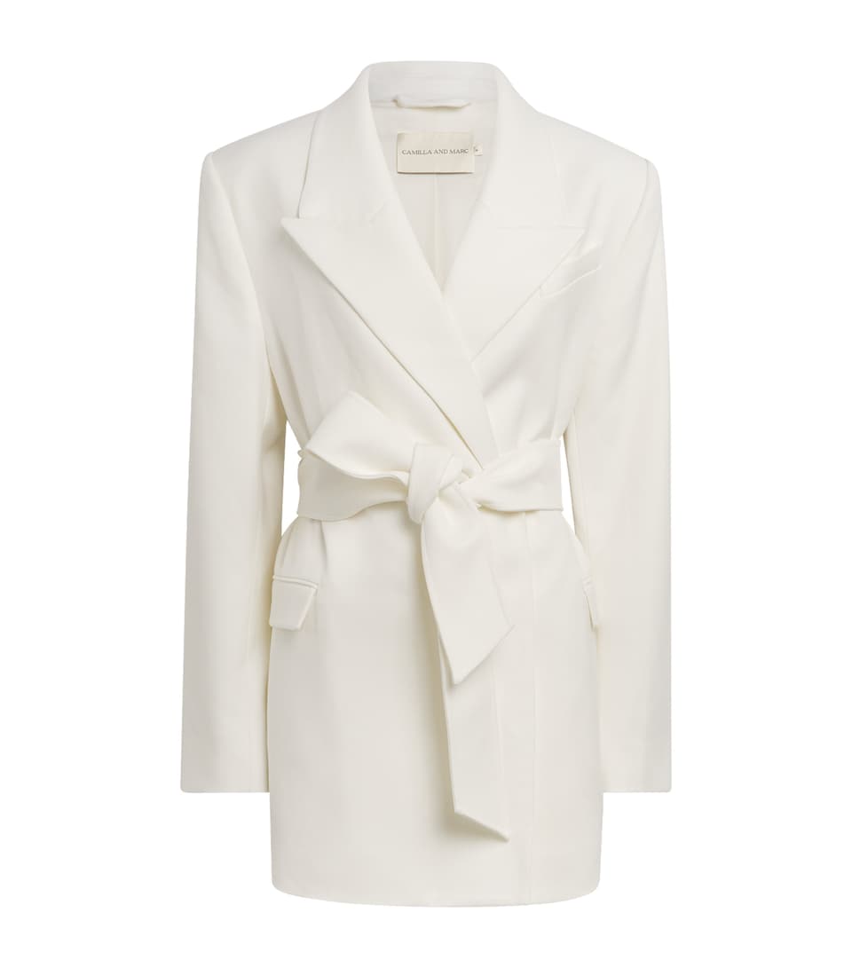 CAMILLA AND MARC Satin Alabata Blazer Mcrm Cream