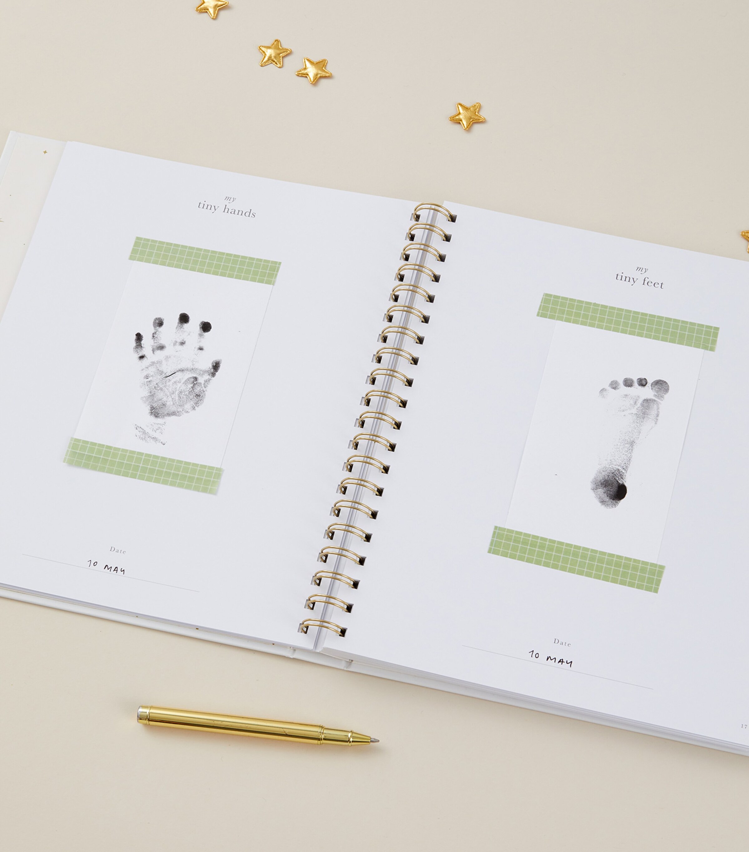 Blush and Gold My Baby Memory Book Beige, Gold Image 9