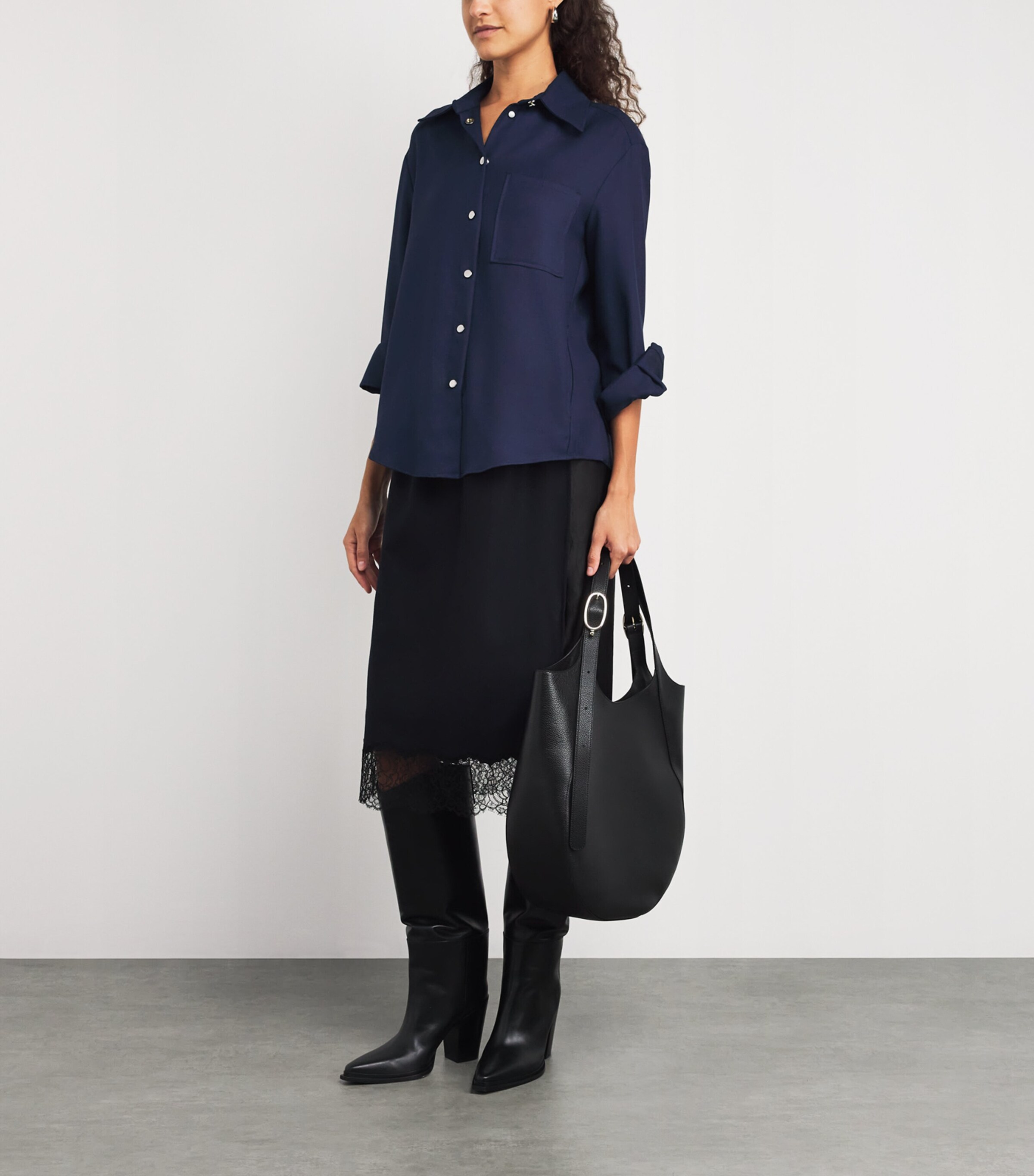 Twill Shirt Jacket NAVY Image 2