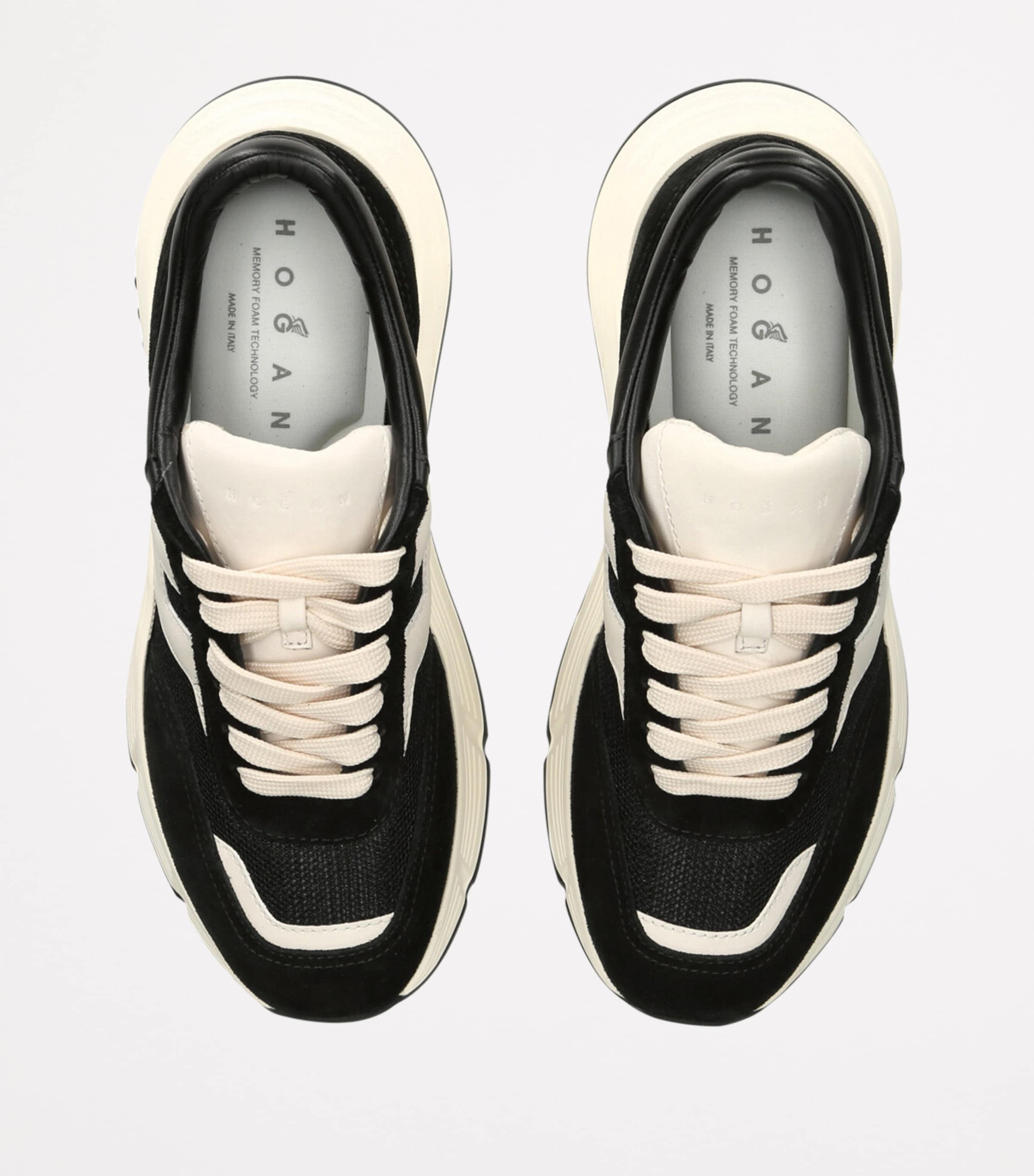 Leather H669 Allacciato Sneakers BLK/WHITE Image 4
