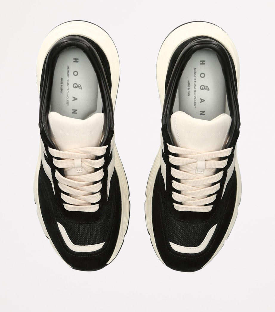 Leather H669 Allacciato Sneakers BLK/WHITE Image 4