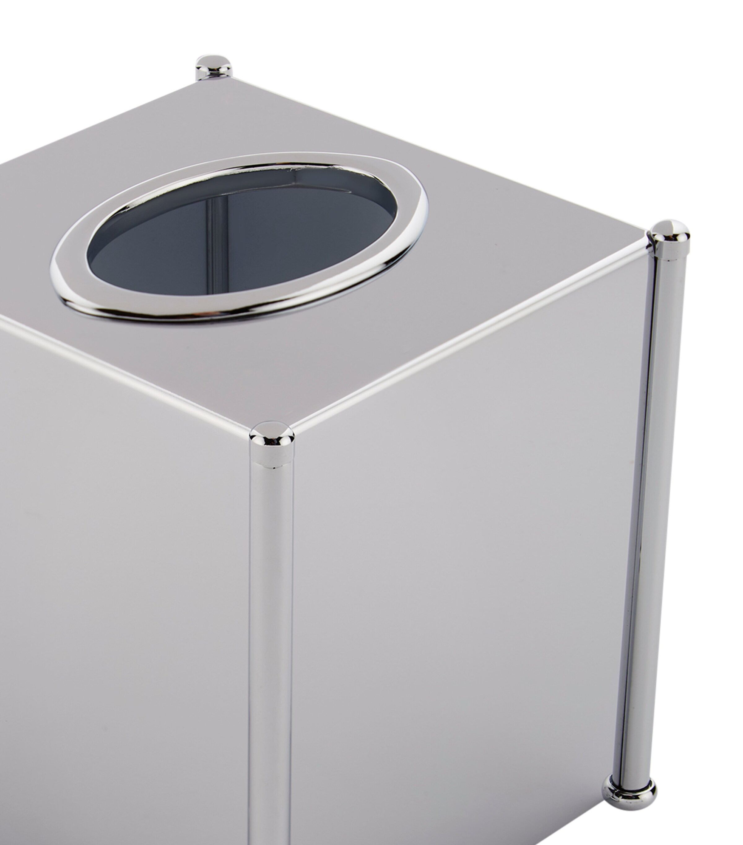 Square Tissue Box SILVER Image 2