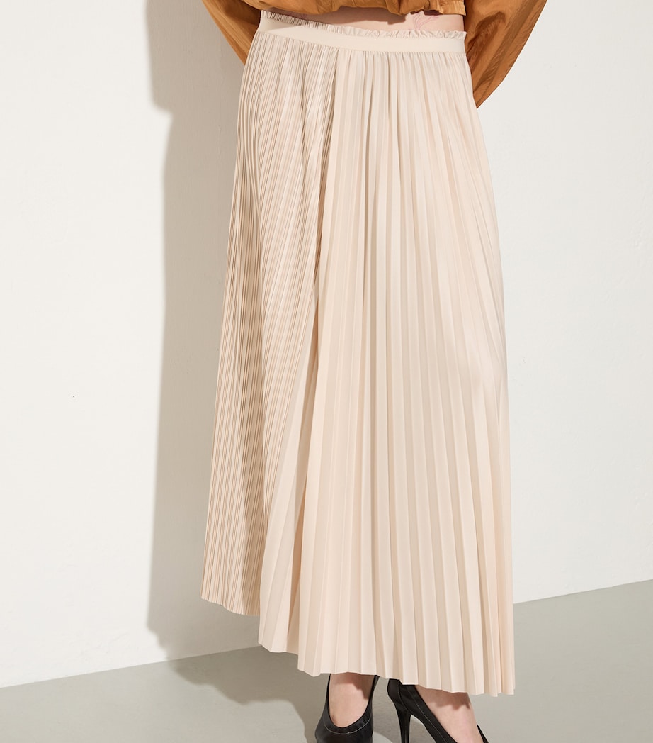 Jersey Pleated Maxi Skirt POWDER Image 2