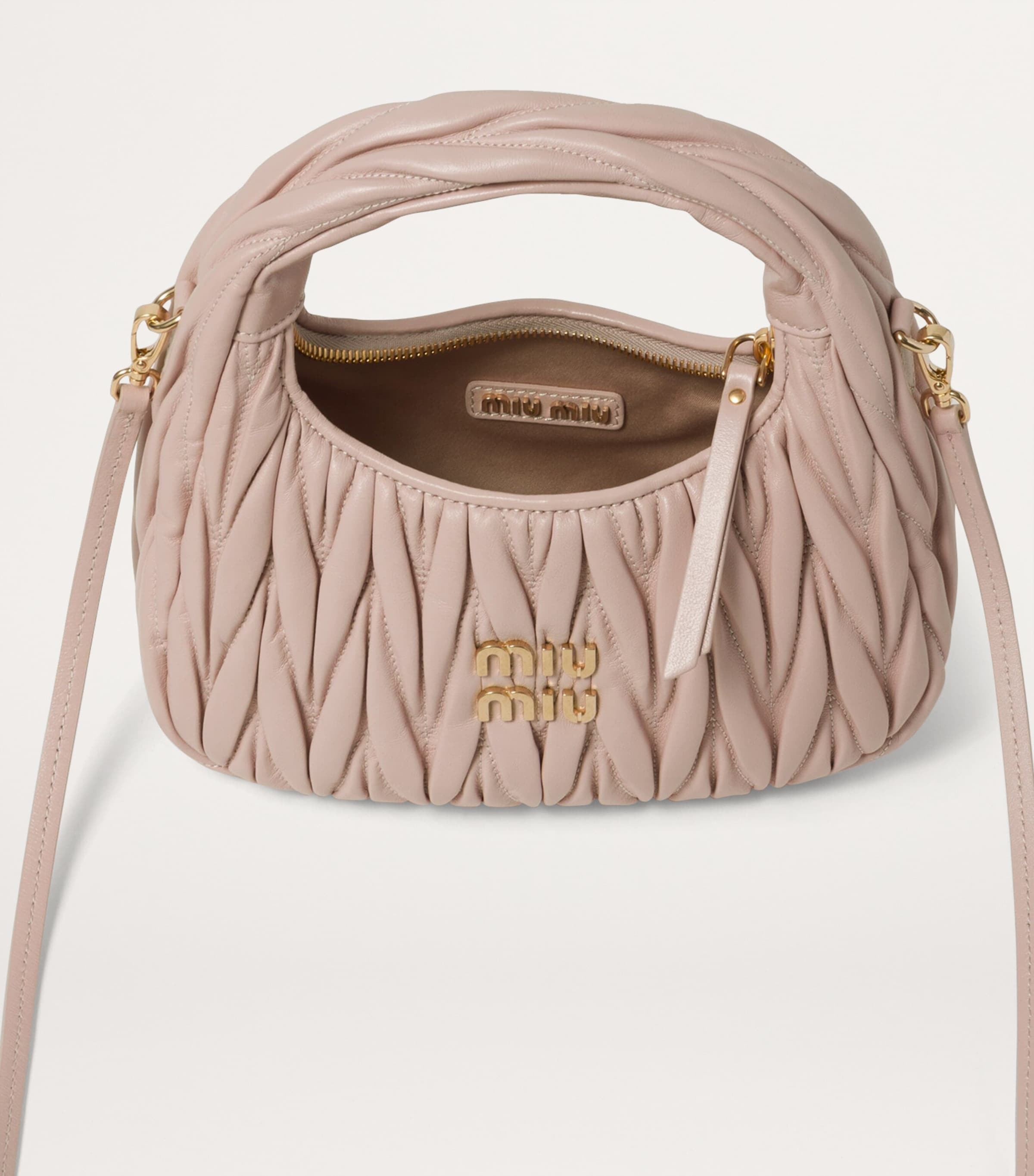 Miu Miu Small Matelassé Leather Wander Top-Handle Bag