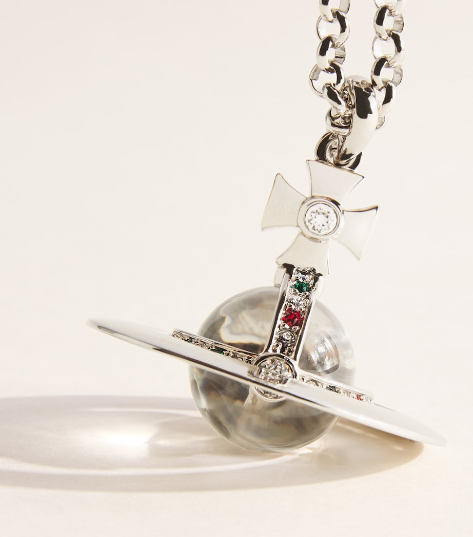 Vivienne Westwood New Small Orb Pendant Necklace Platinum Image 4