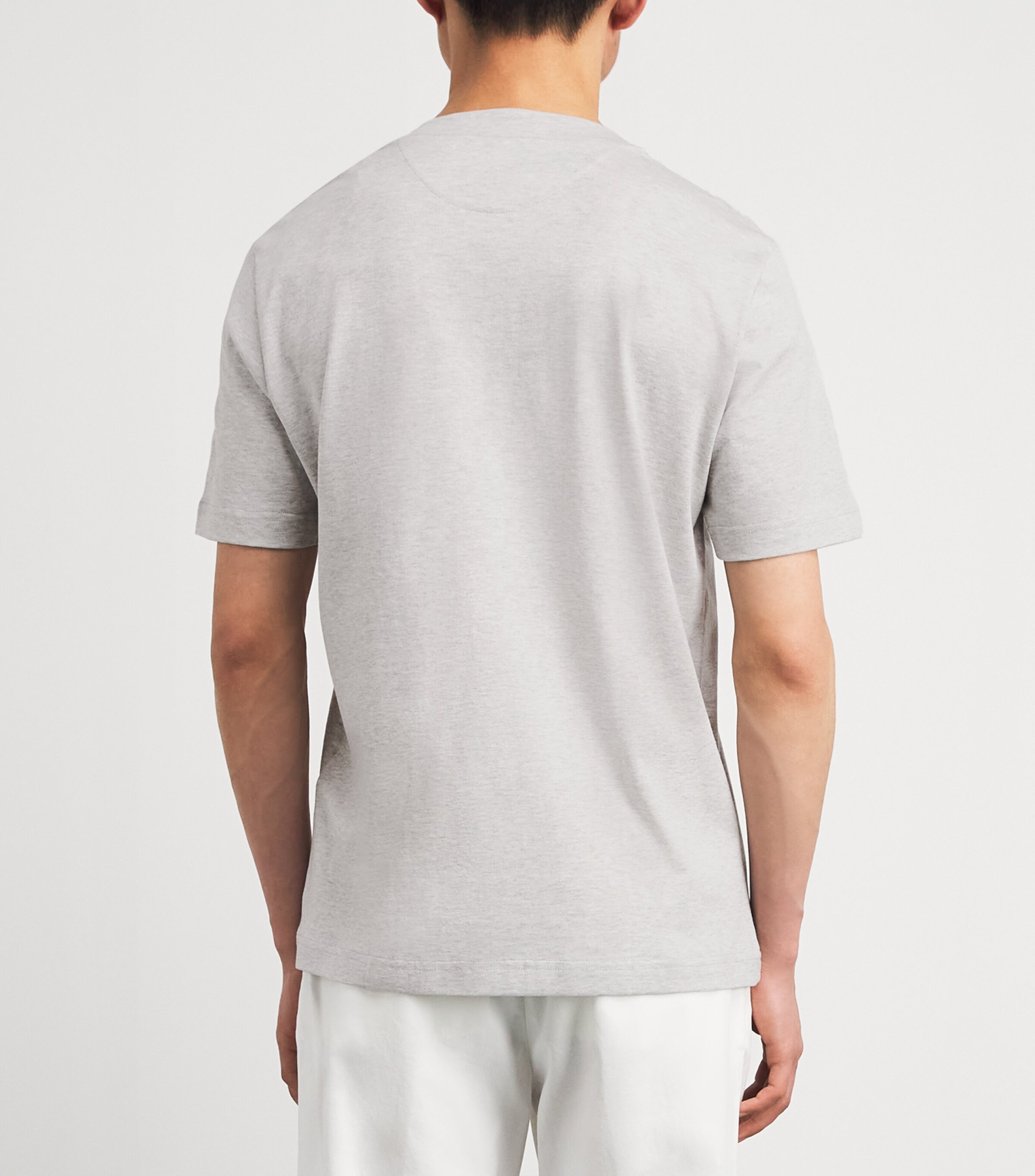 Eleventy Mens Cotton T-Shirt Grigio Chiaro Image 5