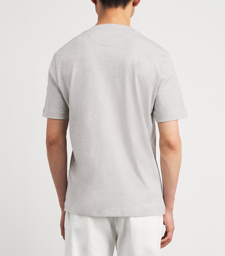 Eleventy Mens Cotton T-Shirt Grigio Chiaro Image 5