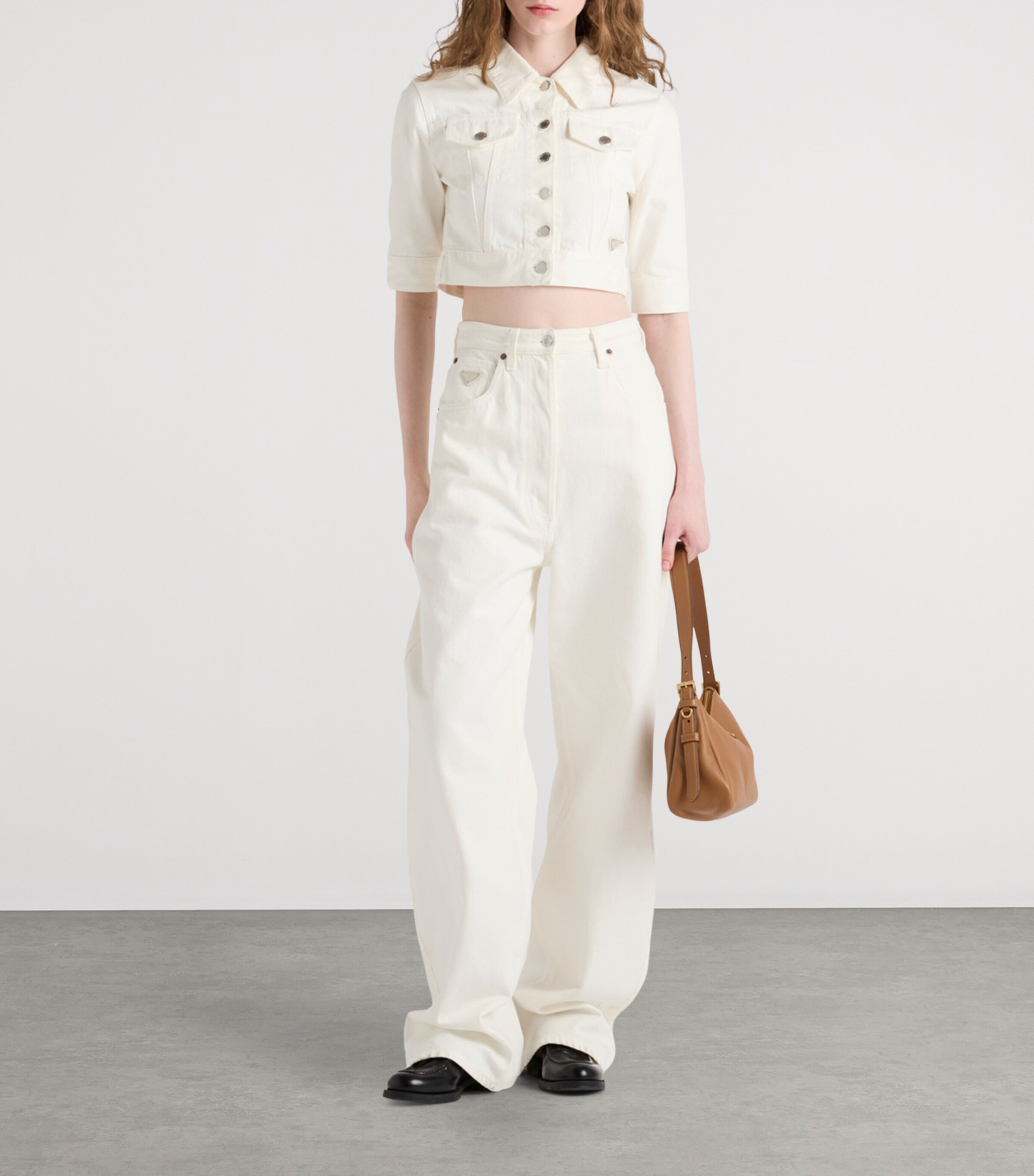 Cropped Denim Jacket F01CD Image 2