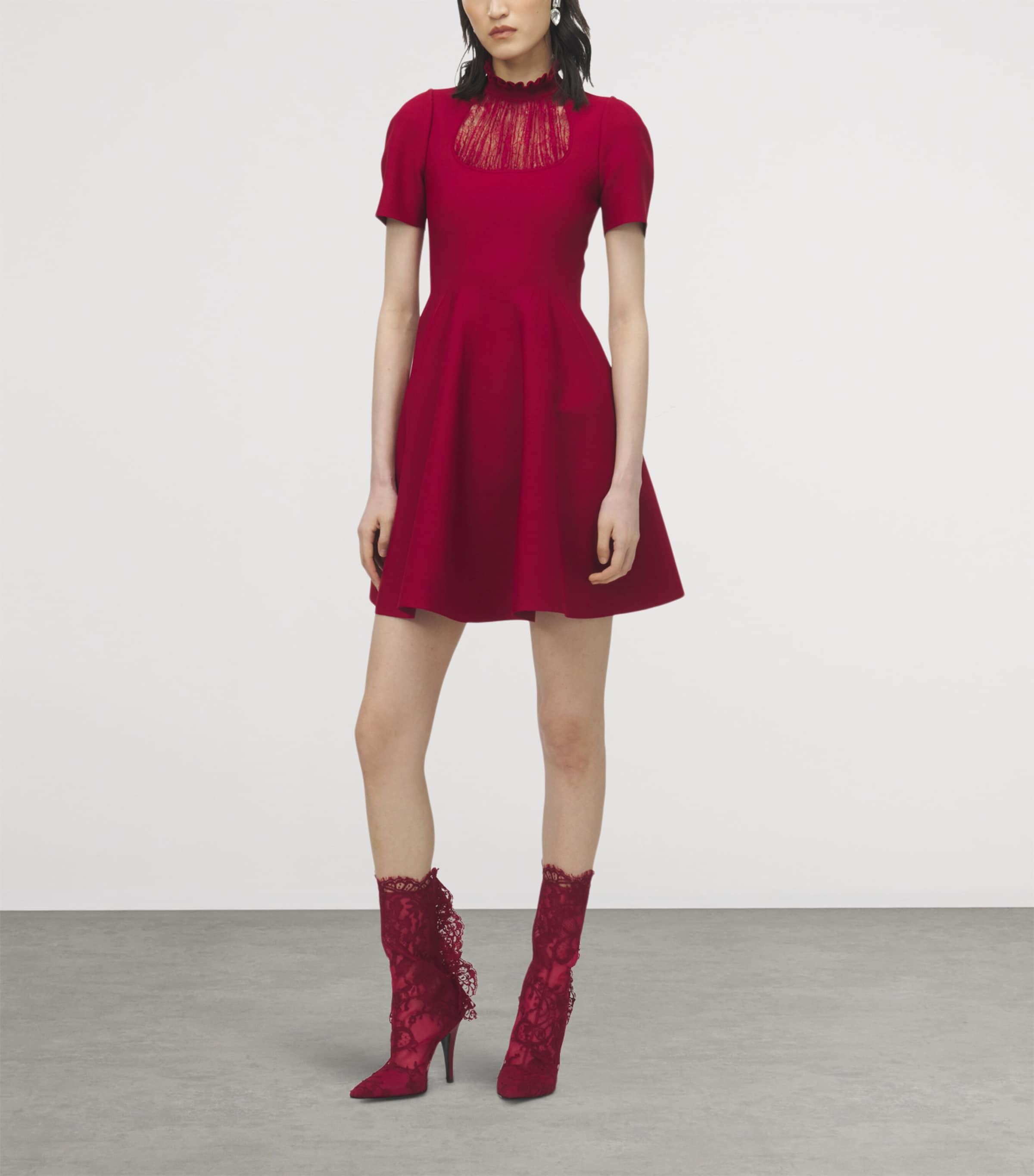 Lace Panel Mini Dress 6191 Image 2