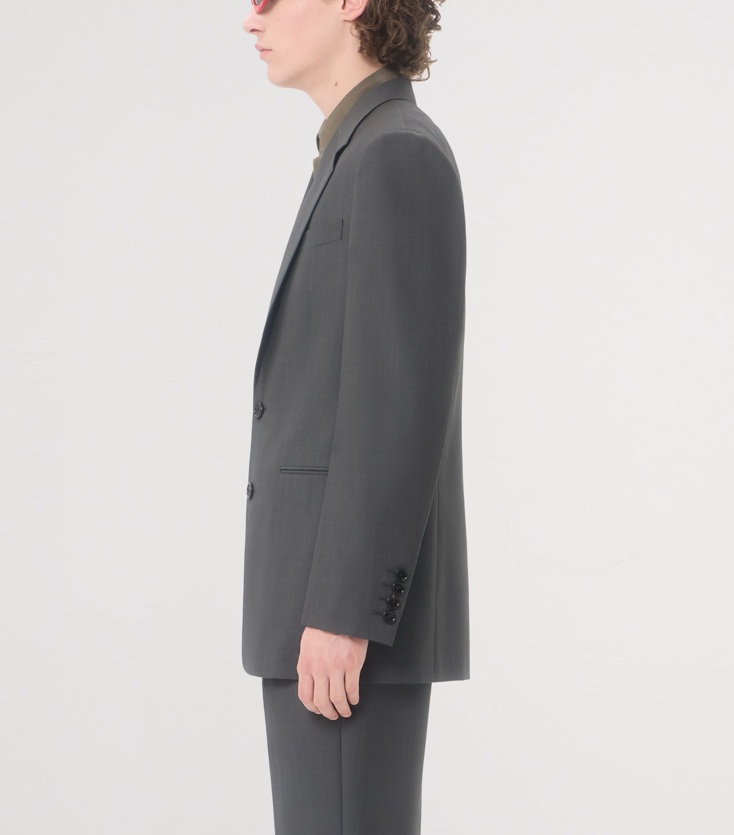Valentino Mens Mohair-Wool Single-Breasted Blazer Image 4