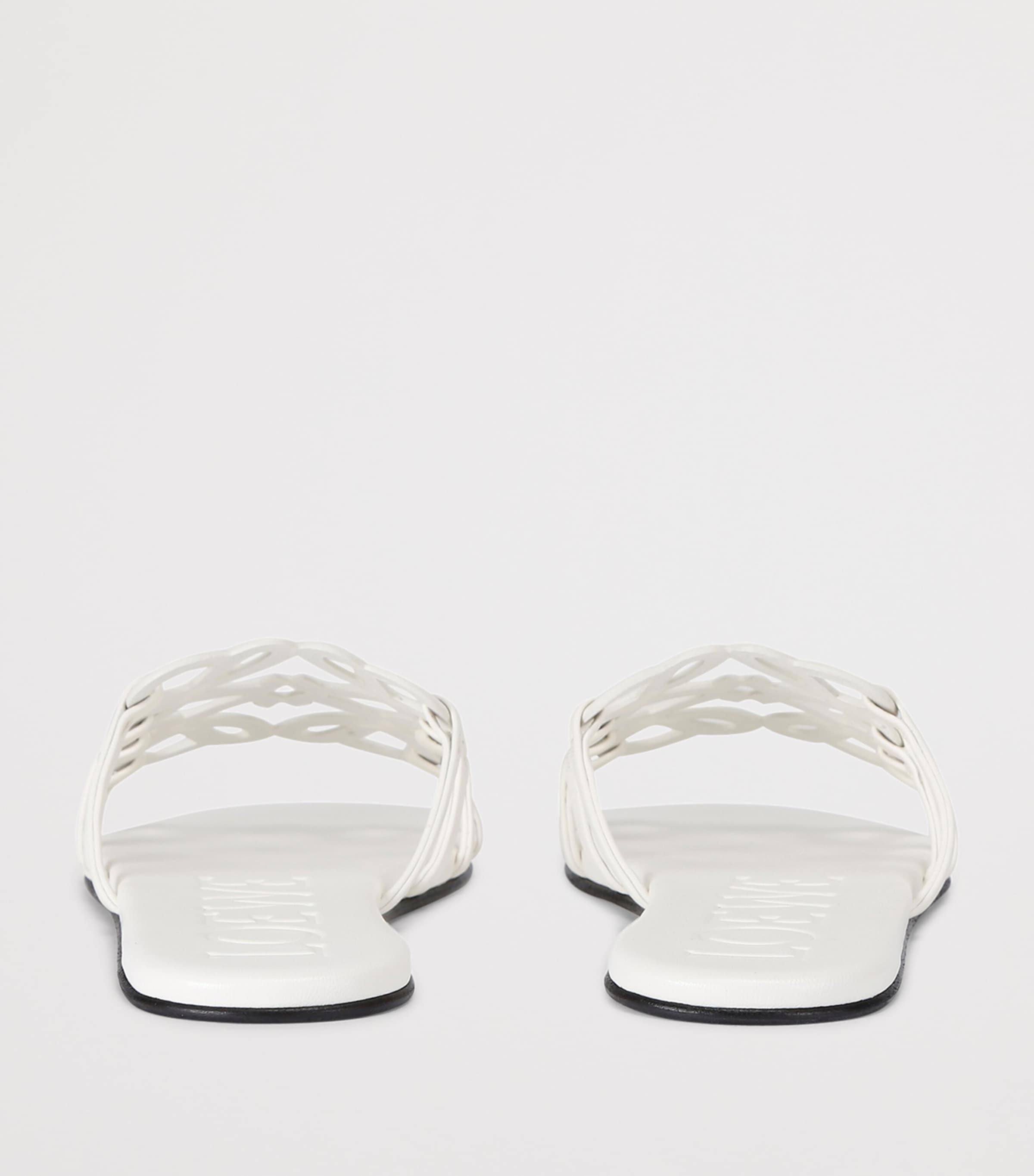 LOEWE Leather Petal Anagram Slides White Image 2