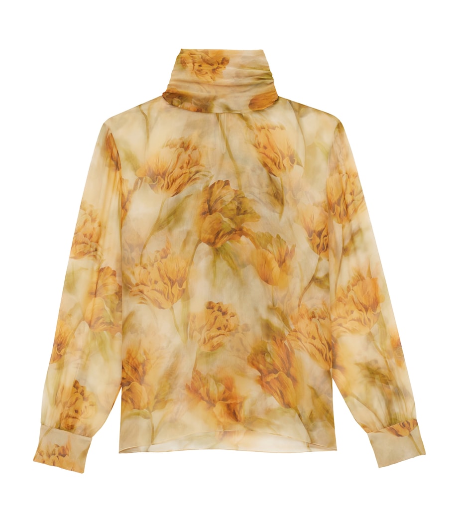 Silk Floral Print Blouse 9760 Image 2