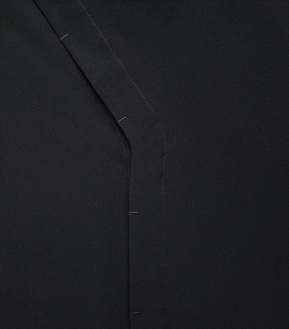 Rick Owens Mens Cady Draped Island Shirt Black Image 6