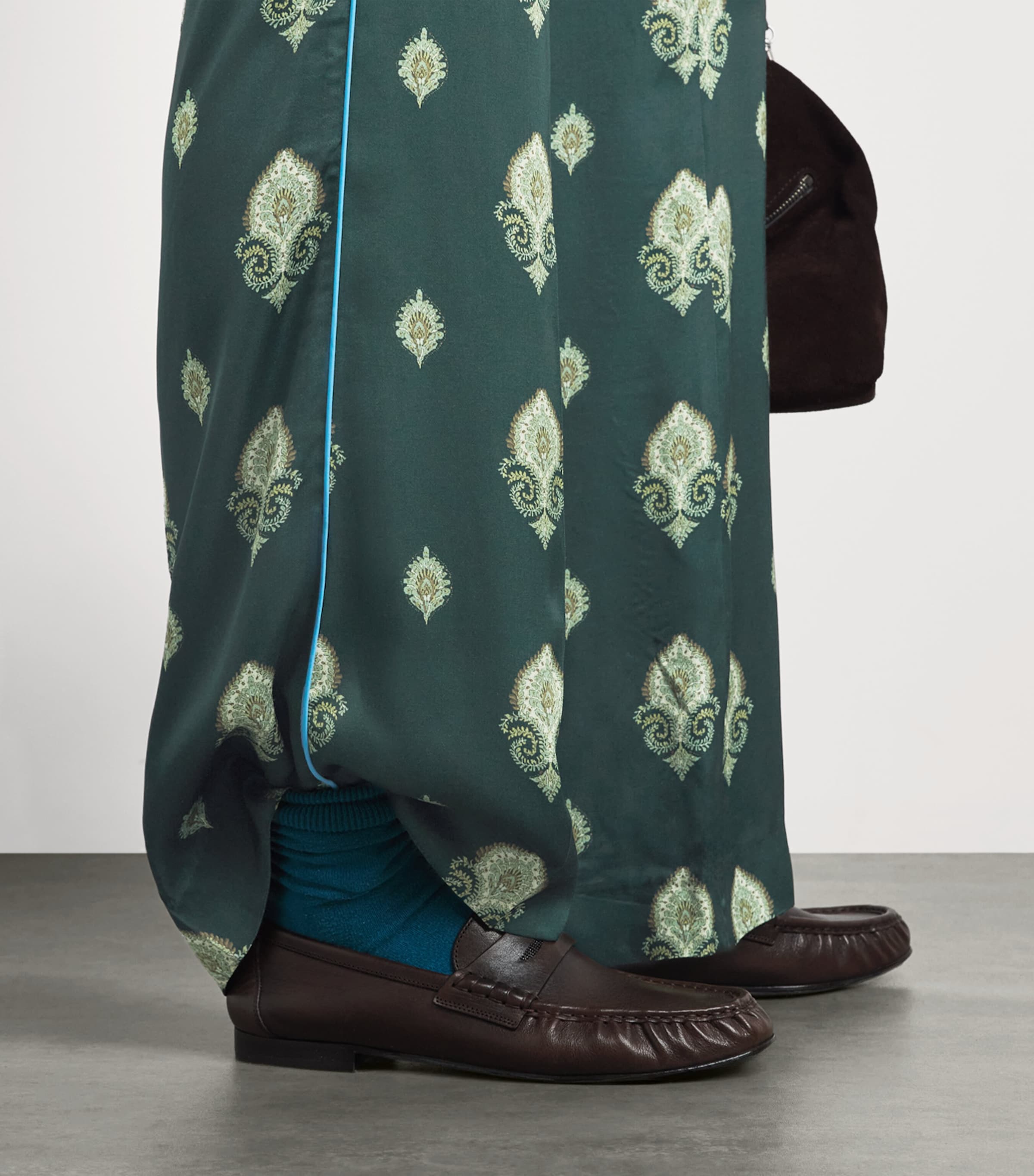 Sandro Paris Womens Paisley Trousers Green Image 3