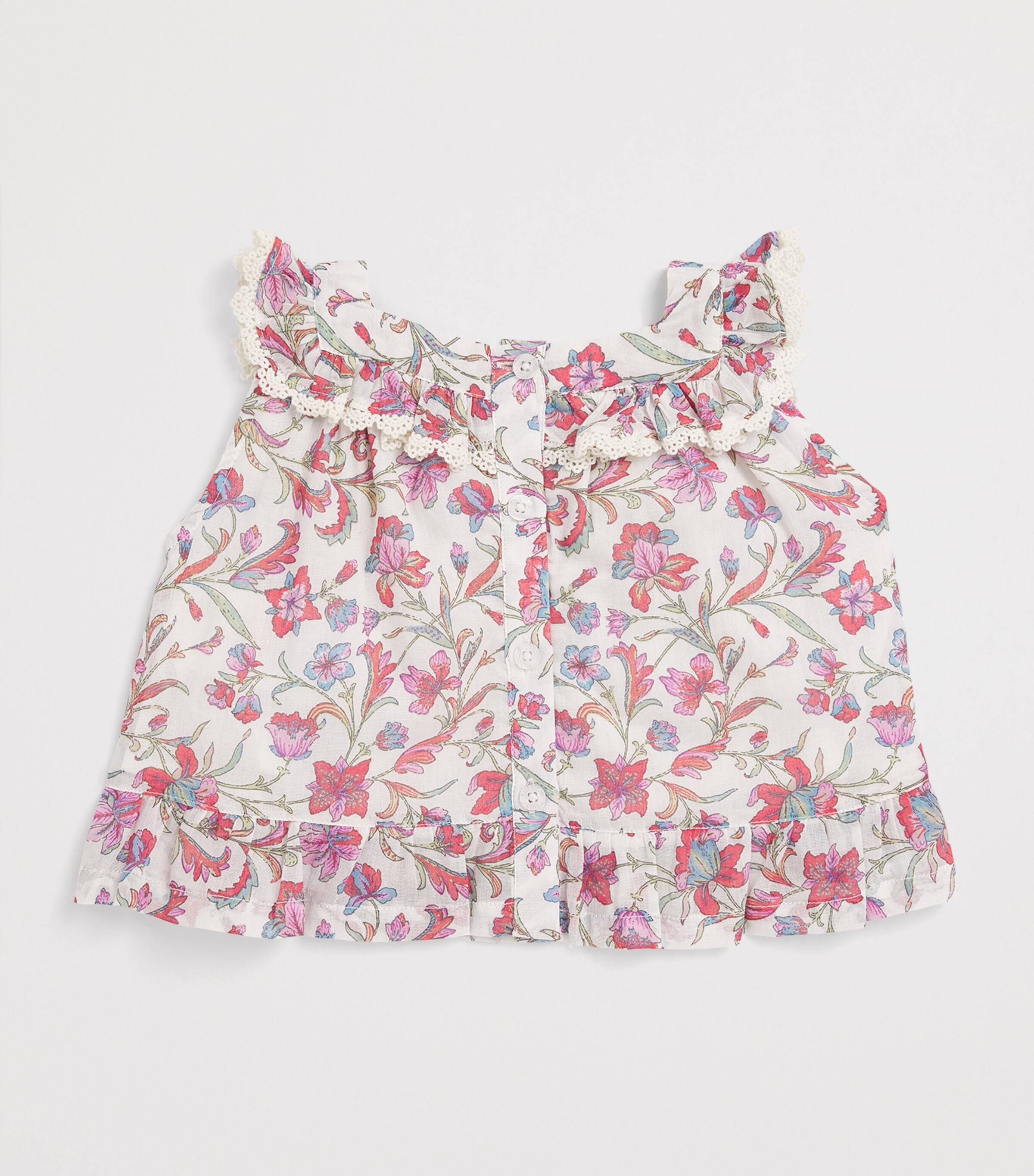 Louise Misha Cotton Floral Inessa Top (6-24 Months) Flrlhvn Image 2
