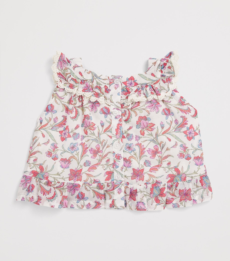 Louise Misha Cotton Floral Inessa Top (6-24 Months) Flrlhvn Image 2