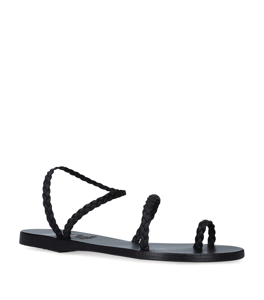 Ancient Greek Sandals Leather Eleftheria Sandals Black Image 1