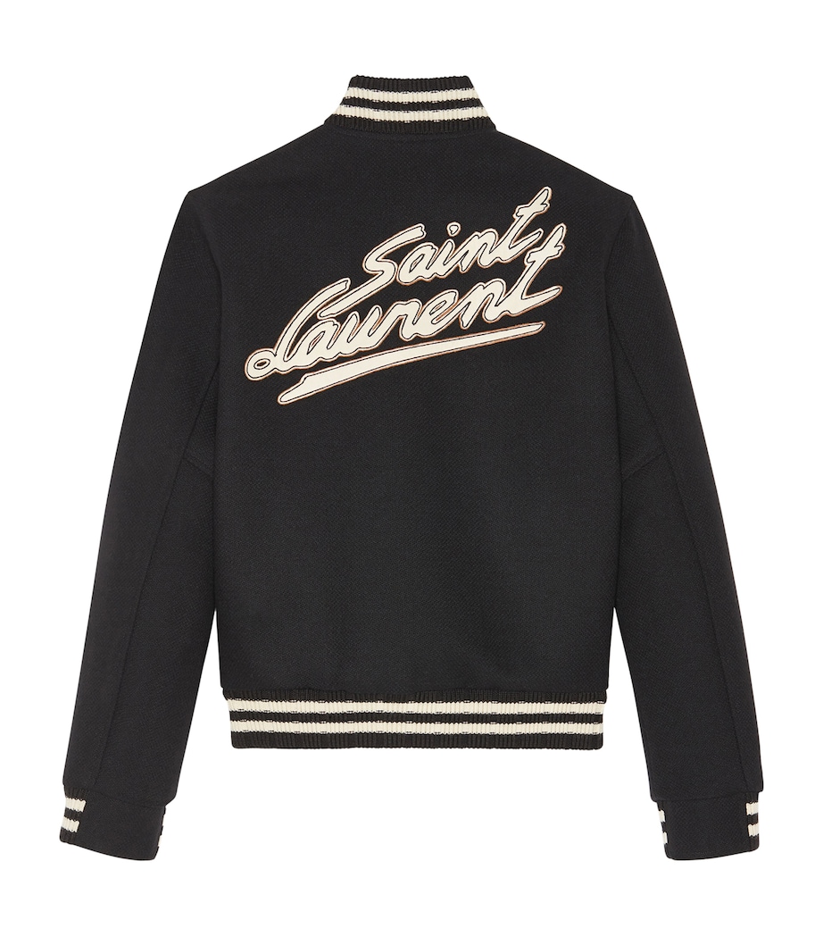 Wool-Rich Logo Bomber Jacket 1000 Image 2