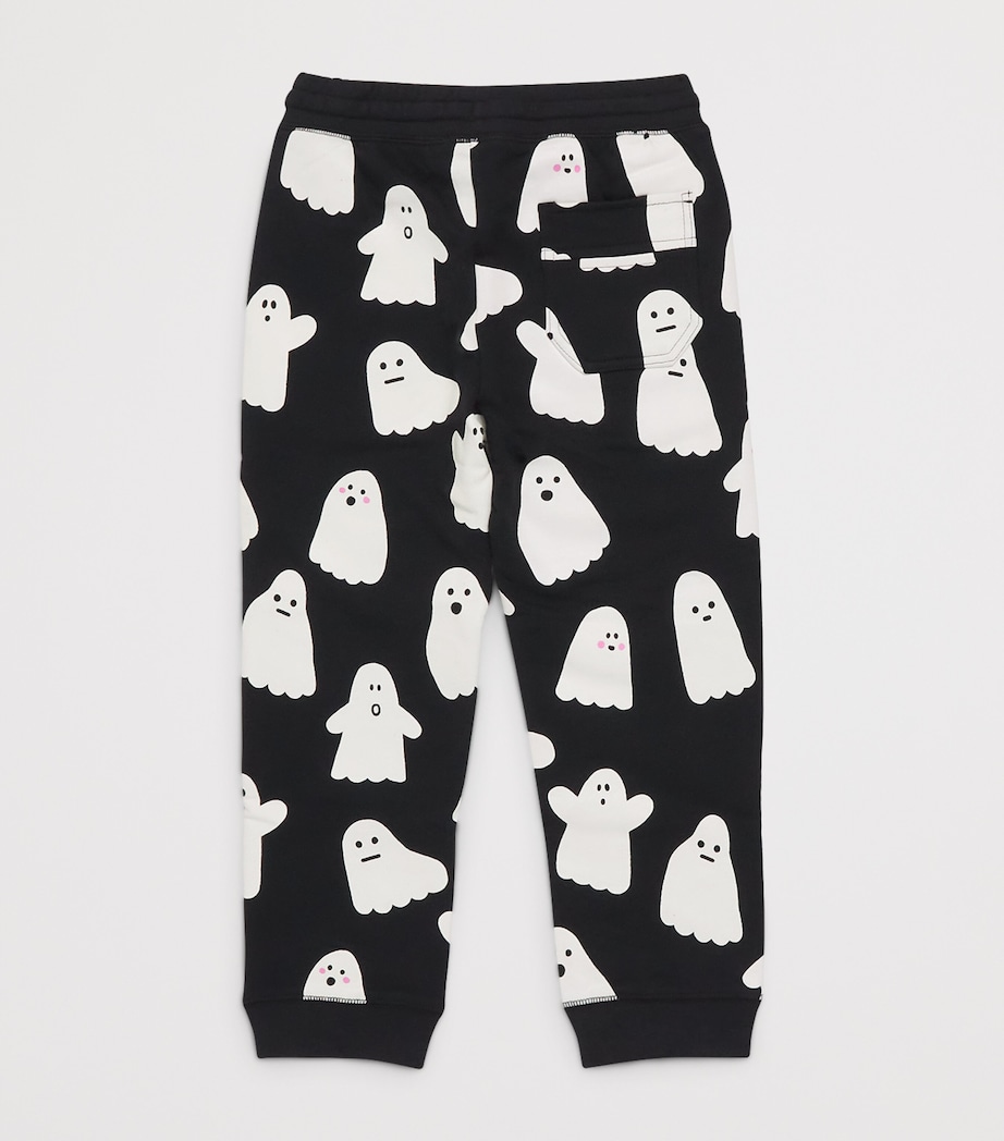 Organic Cotton Ghost Sweatpants (3-14 Years) 930BCBLACK/WHITE Image 2