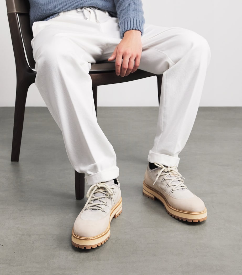 Nubuck and Suede Trekking Shoes SABBIA, GRIGIO MELAN Image 6