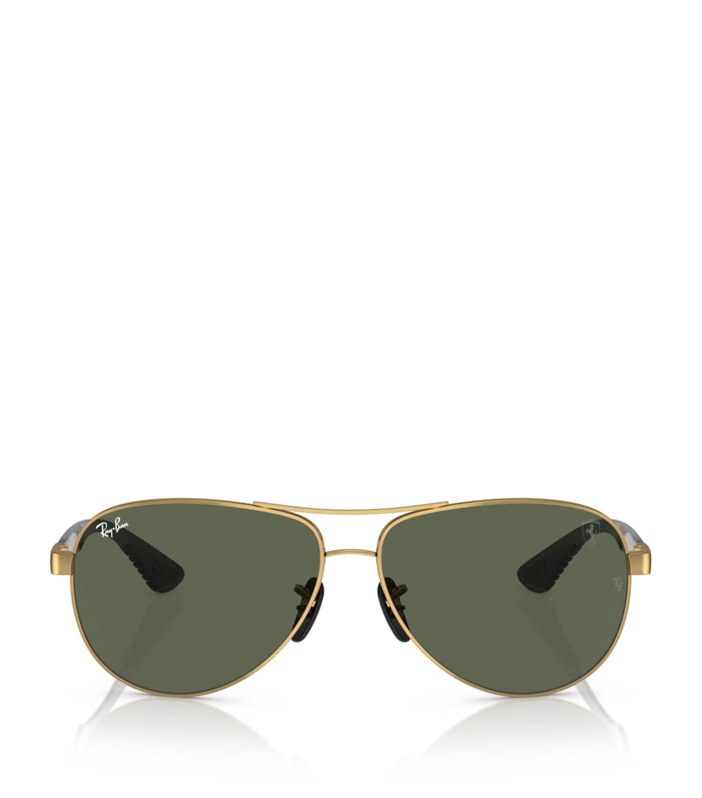 Ray Ban Tinted-lenses Pilot-frame Sunglasses In Gold