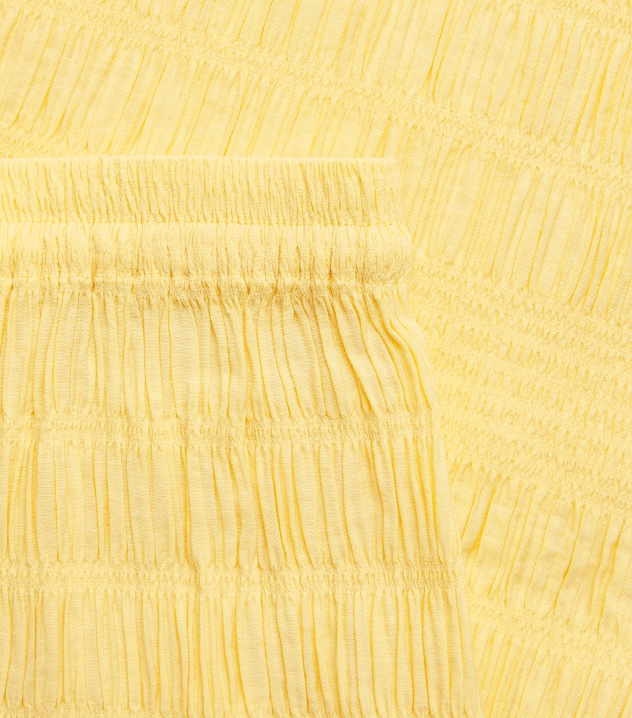 Polo Ralph Lauren Womens Smocked Midi Skirt Banana Peel Image 6