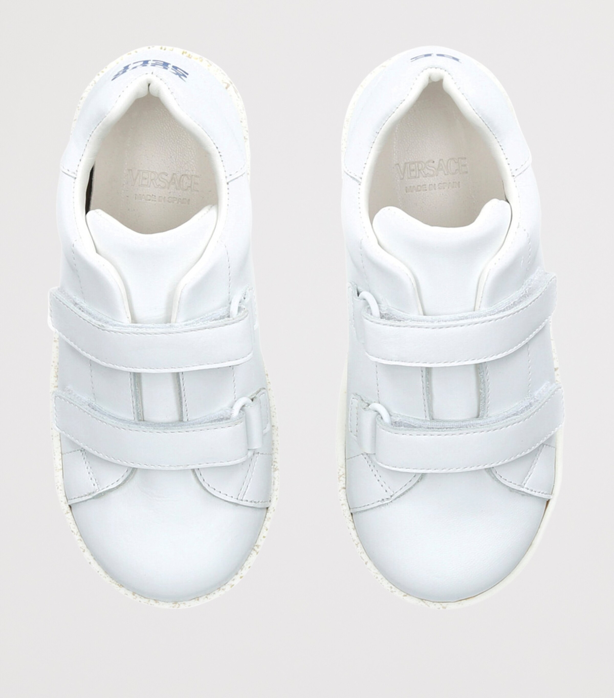 Versace Kids Eco Calf Leather Low-Top Sneakers White Image 4