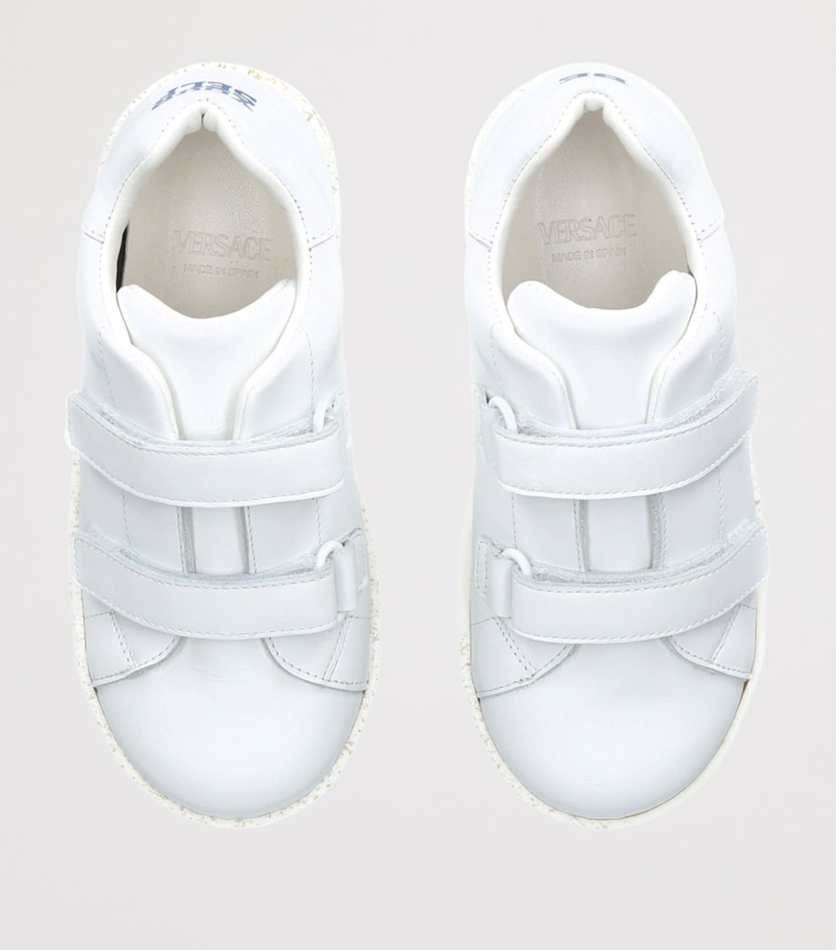 Eco Calf Leather Low-Top Sneakers WHITE Image 4