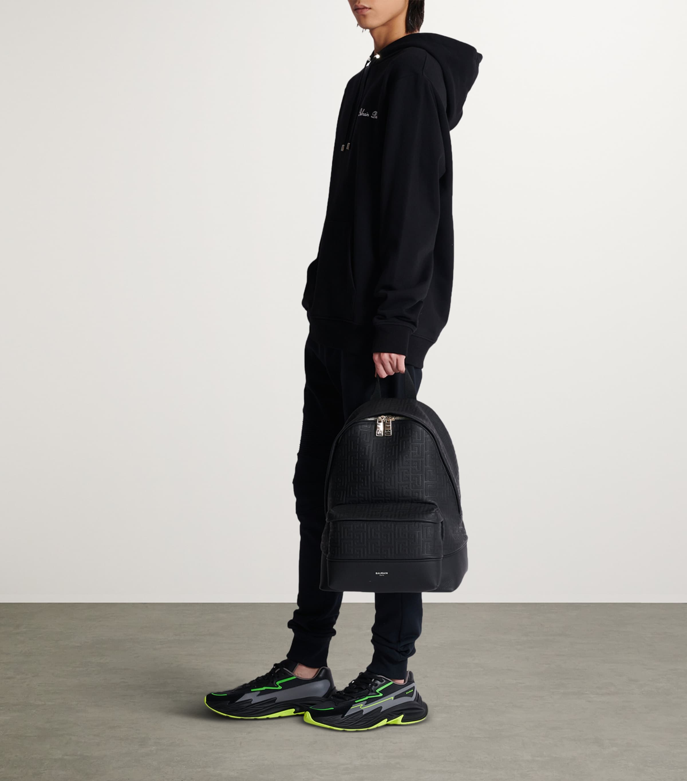 BALMAIN バルマン LEATHER BACKPACK レザーバックパック Balmain Leather Backpack - Black Backpacks, Handbags