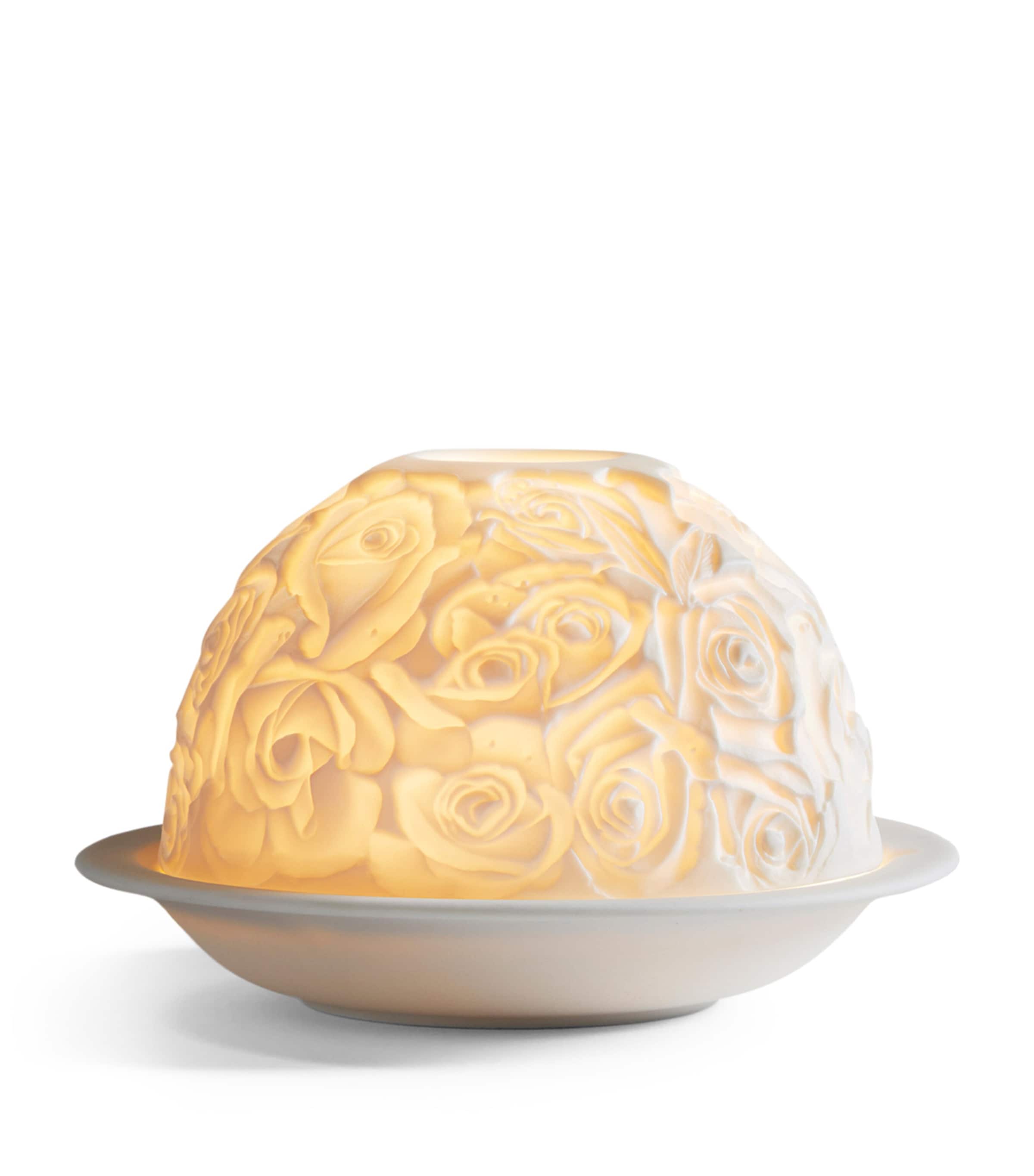 Bernardaud Roses LED Votivelight Lithophane | Home Accessories | Ornaments | Lighting | Table Lamps | Designers | Bernardaud