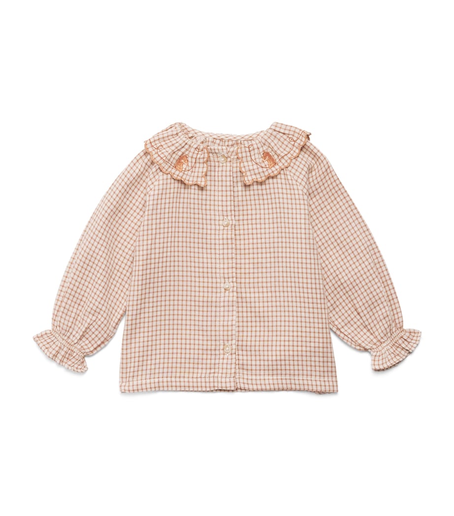 Gingersnaps Cotton Charlotte Blouse (6-36 Months) Brown Image 1
