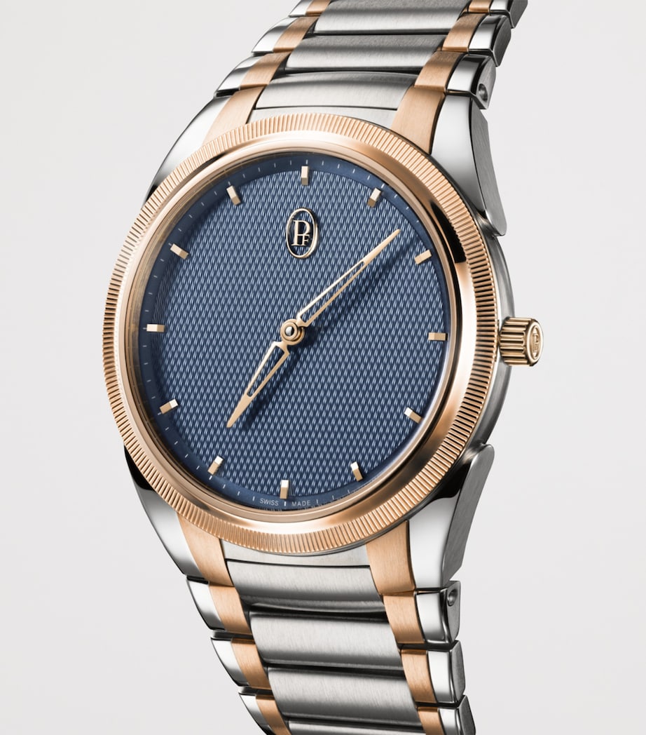 Parmigiani Fleurier Rose Gold and Stainless Steel TONDA PF Micro-Rotor Watch 40mm Blue Image 2