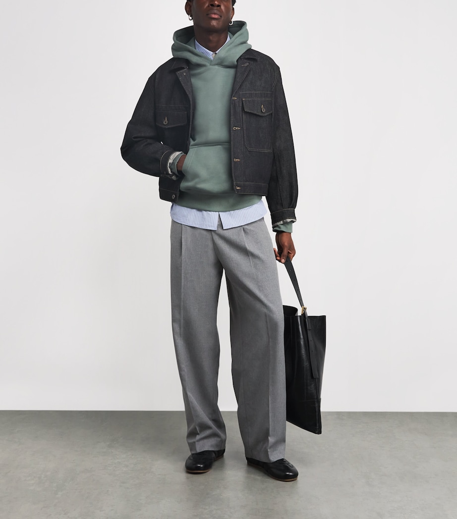 Everyday Wide-Leg Pleated Trousers LIGHT GREY Image 2