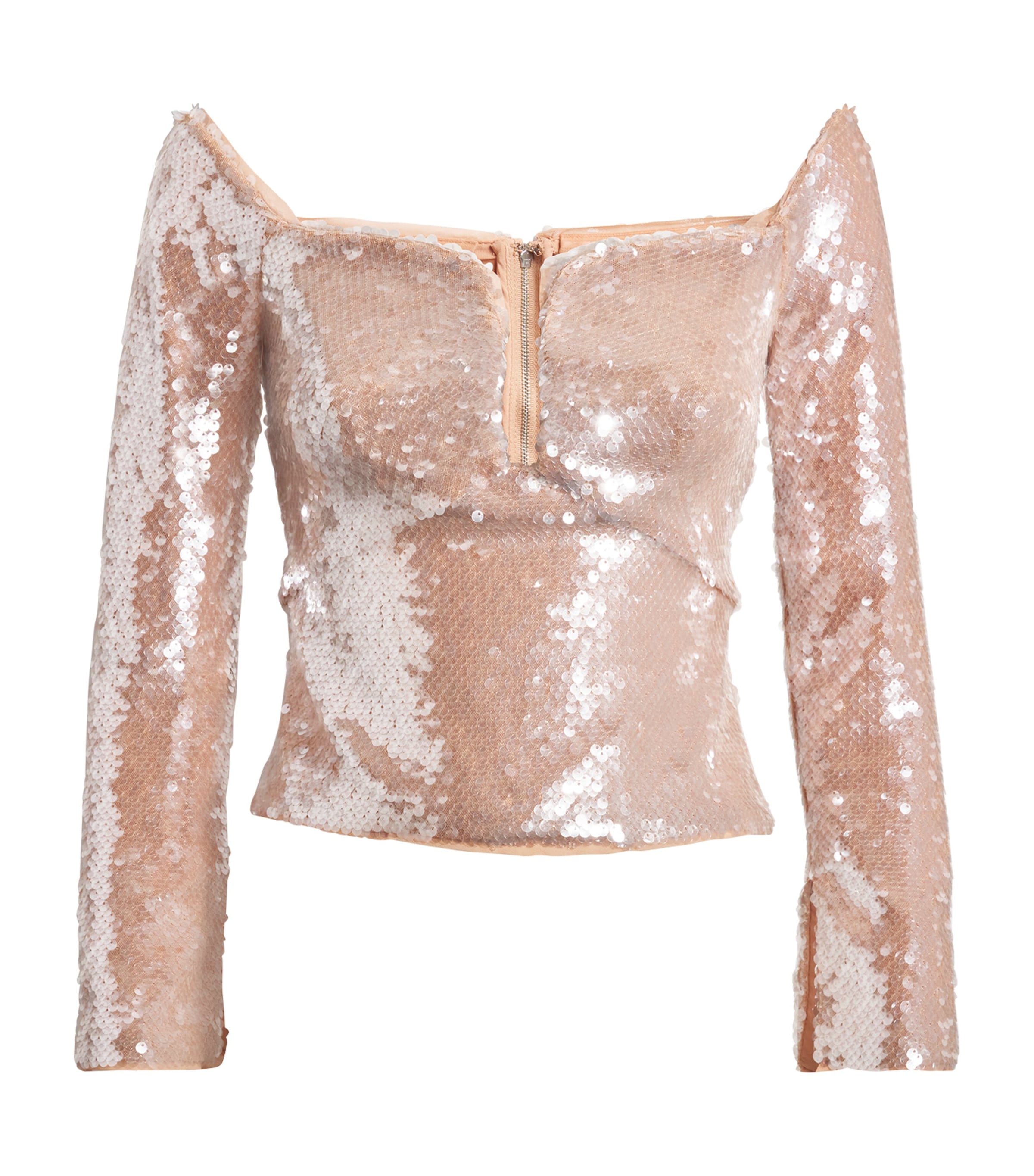 SELF-PORTRAIT SEQUIN OFF-THE-SHOULDER TOP