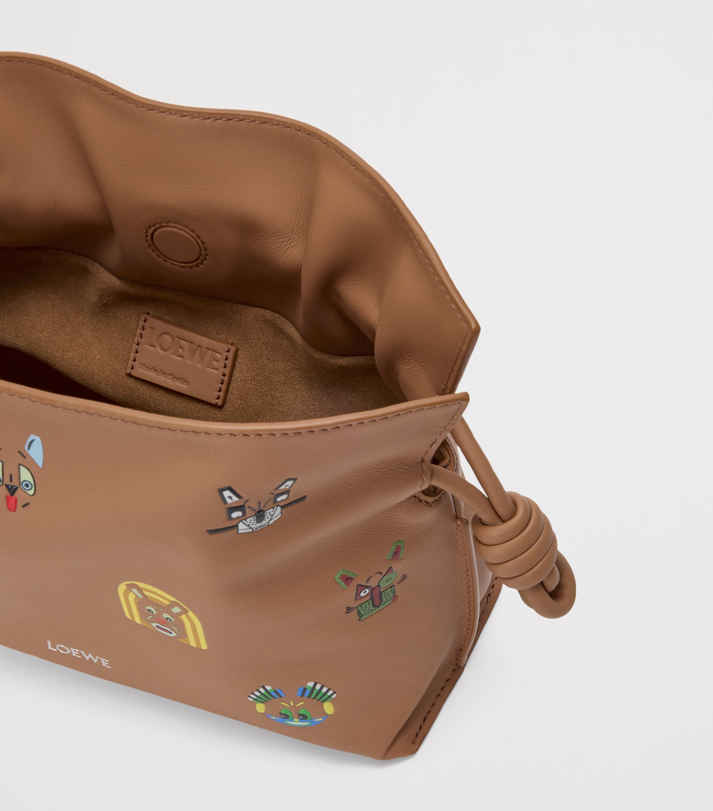 x Louis Wain Mini Leather Flamenco Purse MOCHA Image 6