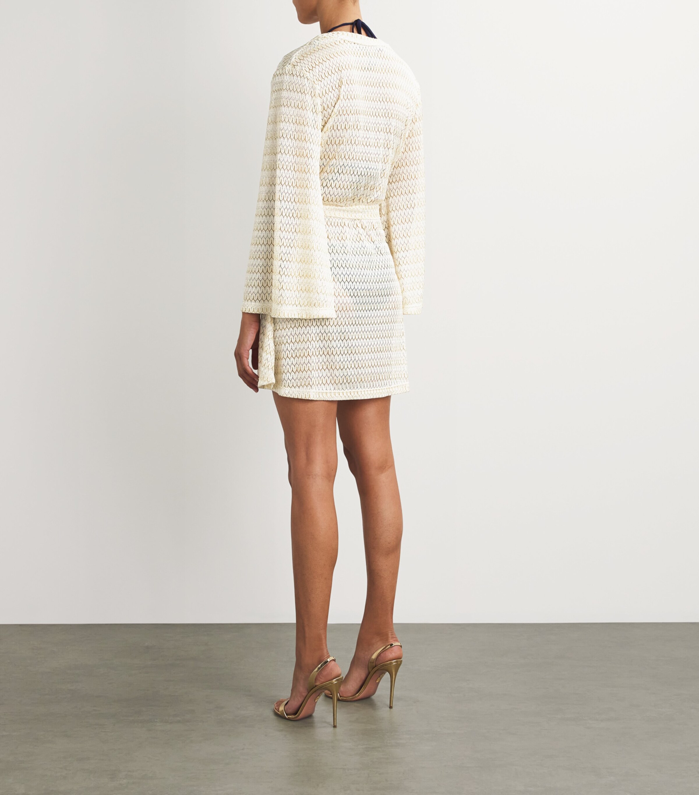 melissa odabash gold dress Mila Gold Halter Long Knit Dress