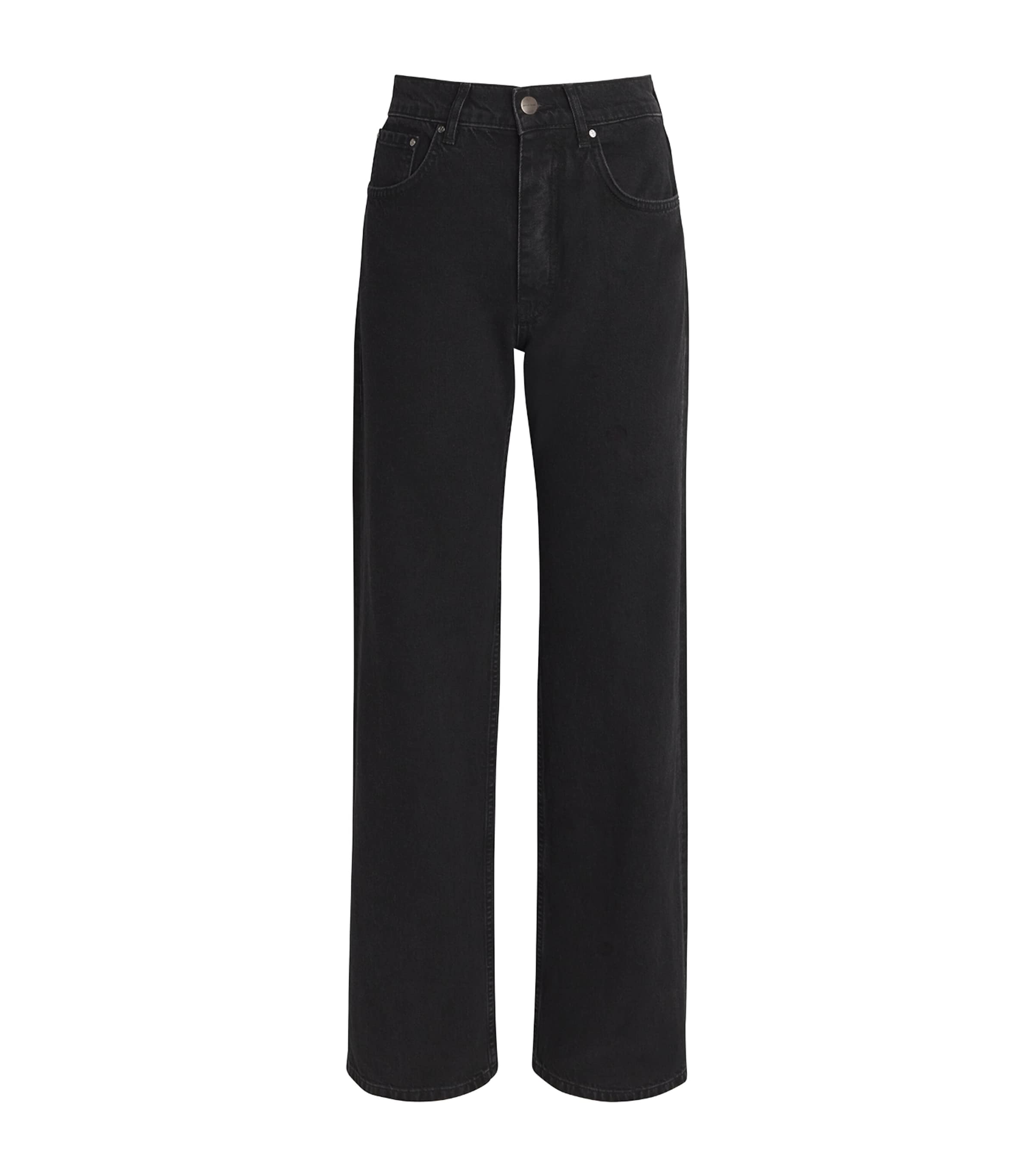 Anine Bing Hugh Wide-leg Jeans In Black