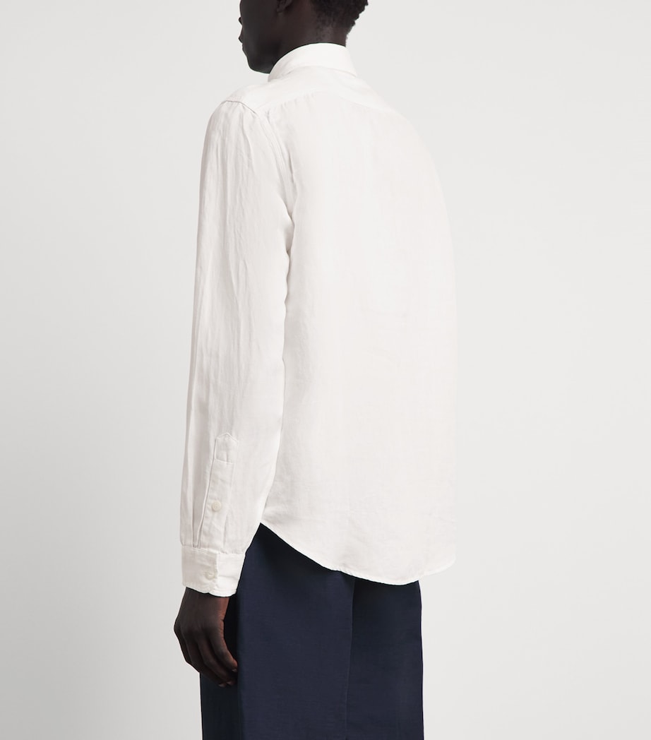 Polo Ralph Lauren Mens Linen-Silk Classic Fit Shirt White Image 5