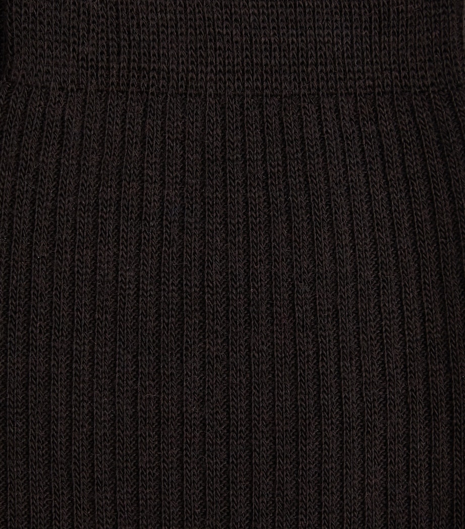 Merino Wool-Blend Short Socks BROWN Image 2