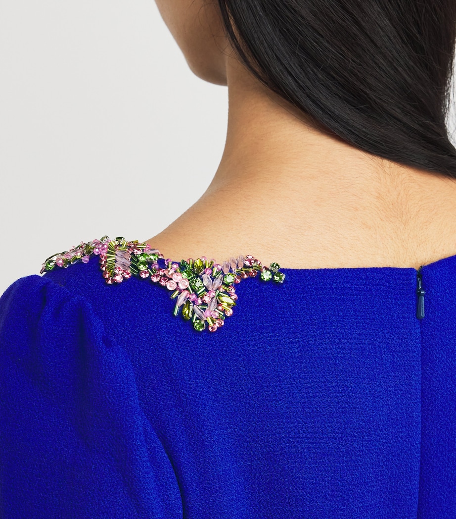 Wool Embellished Gown BLUE Image 4