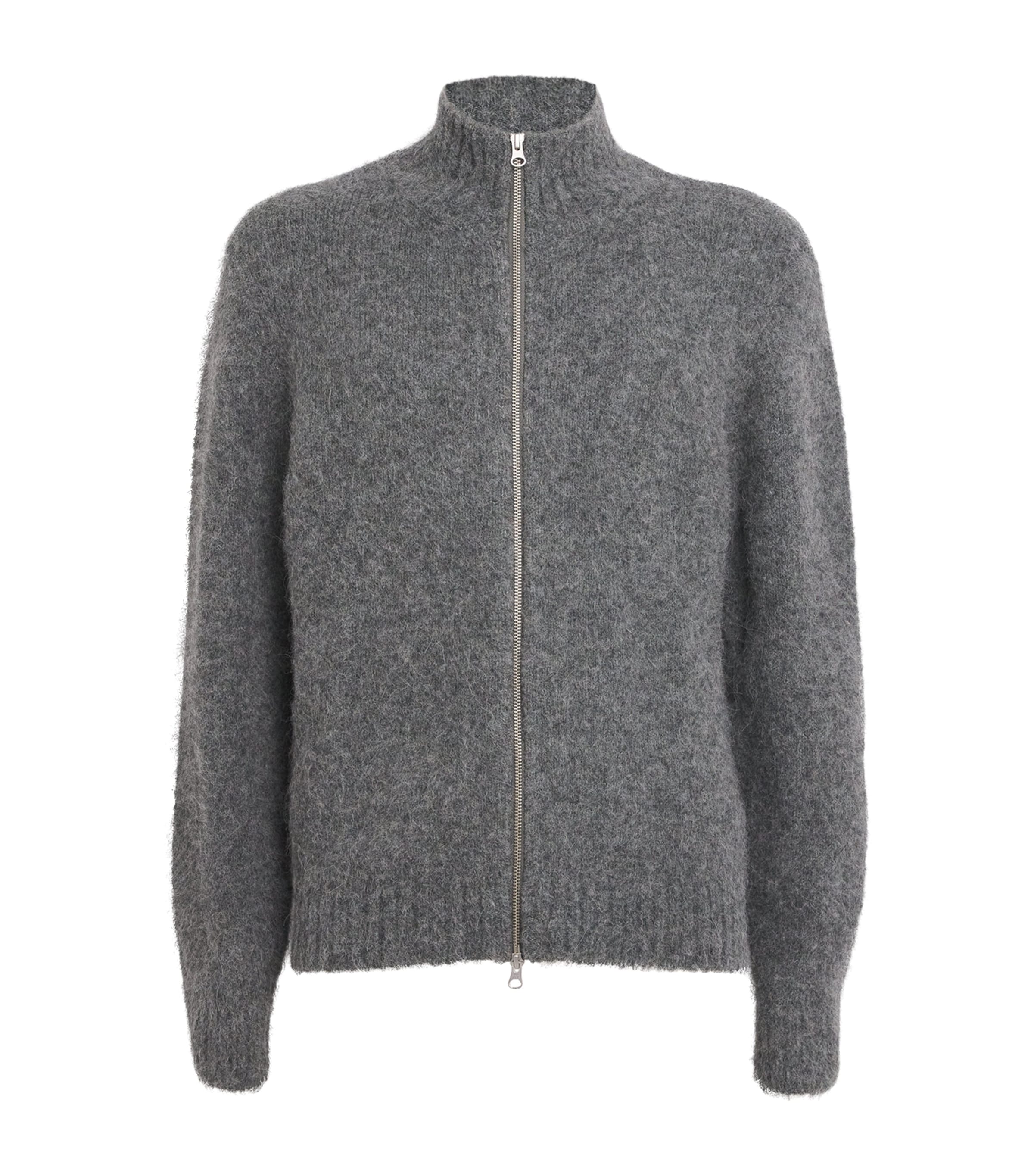 Samsoe & Samsoe Alpaca-blend Sajean Cardigan In Gray