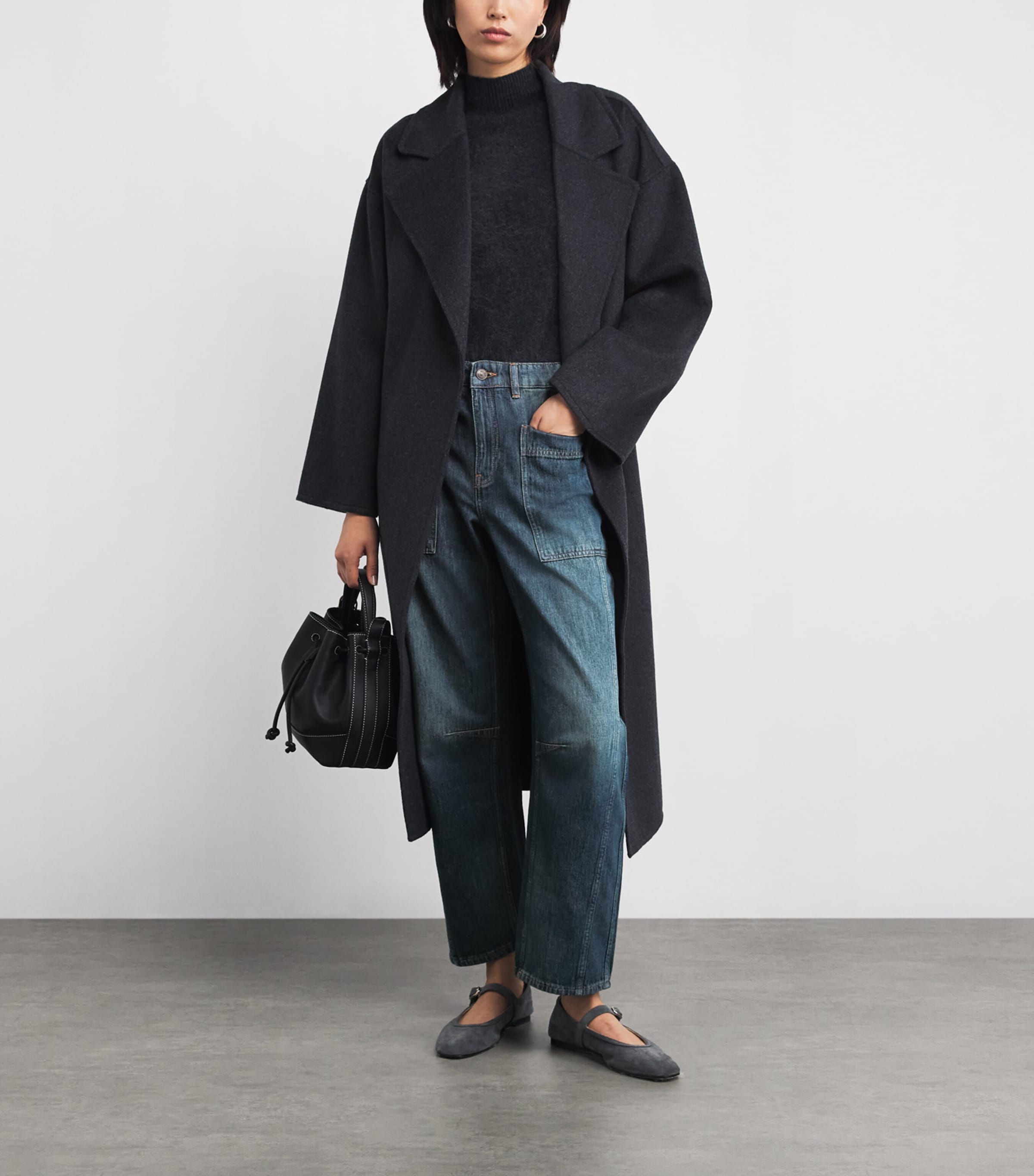 Engineered Cropped Jeans MID BLUE WASH Image 2