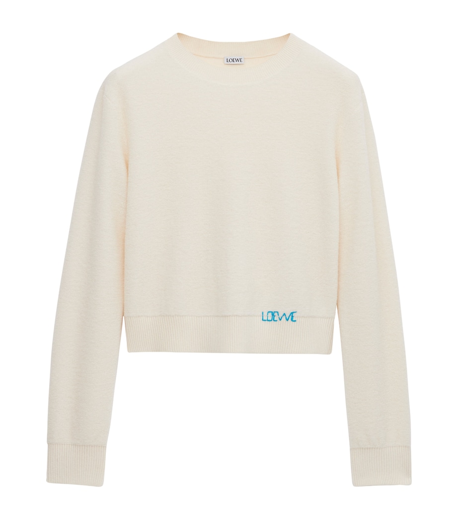 Wool-Blend Embroidered Sweater ECRU Image 1