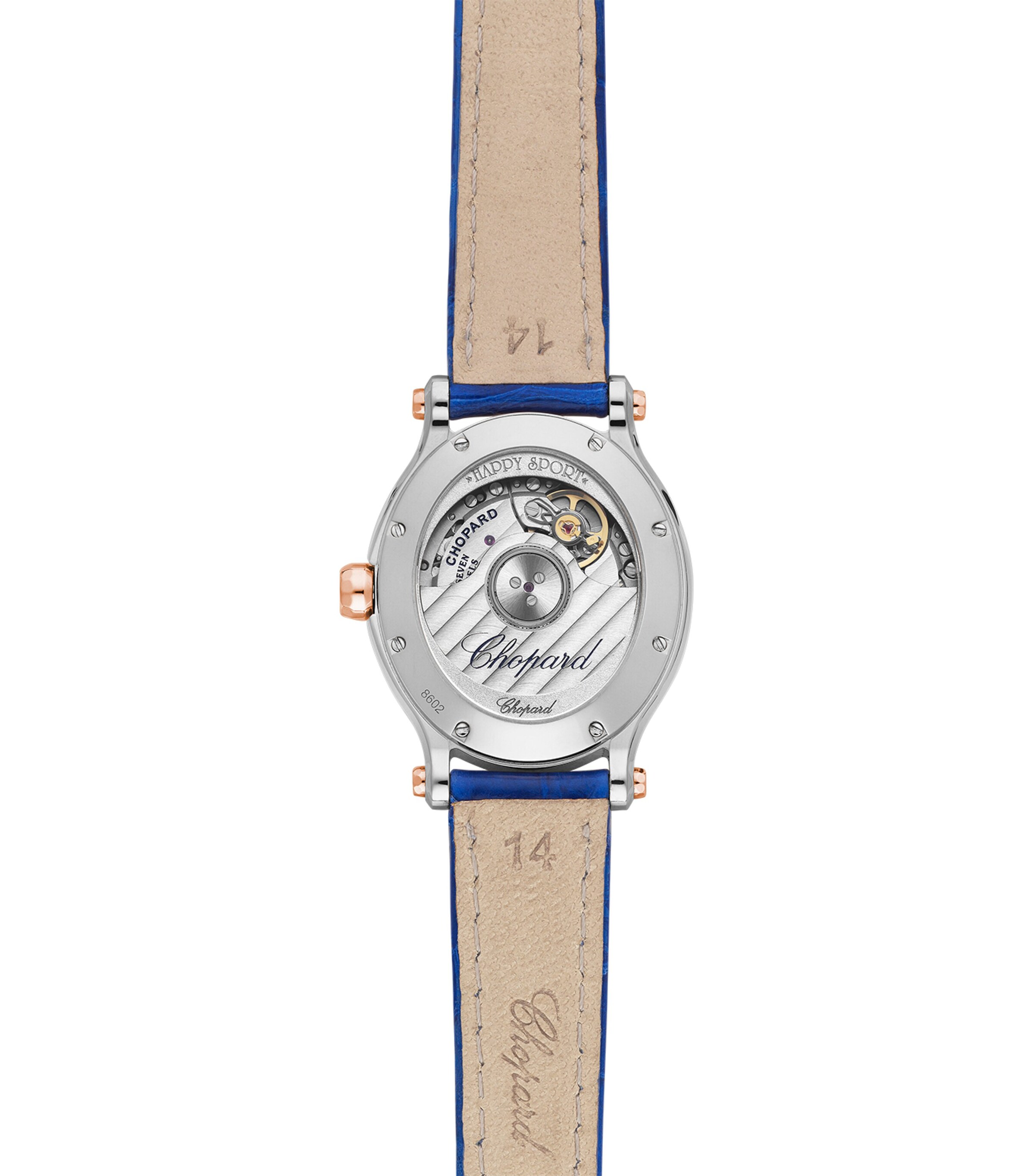 Rose Gold, Stainless Steel and Diamond Happy Sport Oval Watch 29mm ROSE GOLD/STAINLESS Image 4