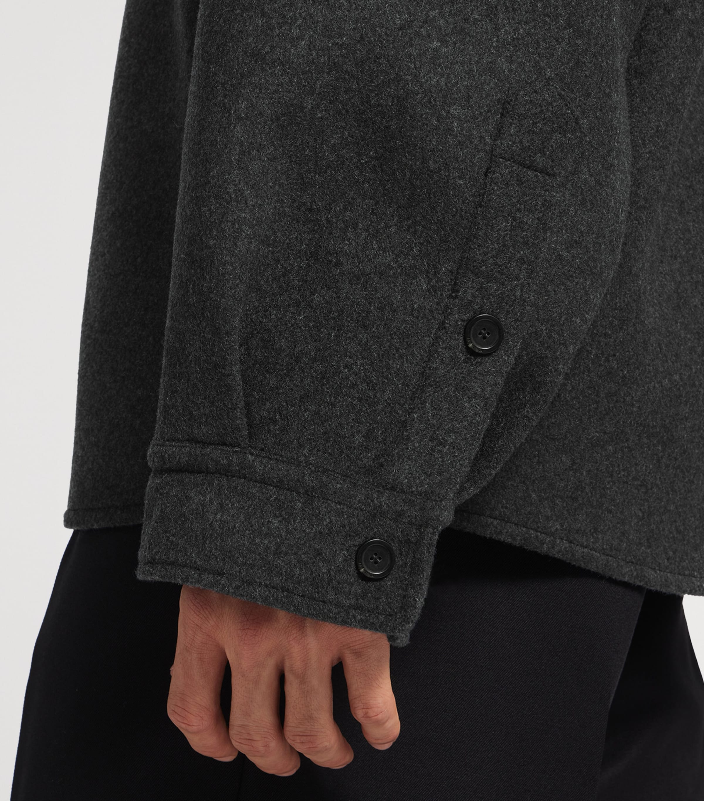 Balenciaga Mens Wool Oversized Zip-Up Overshirt Image 6