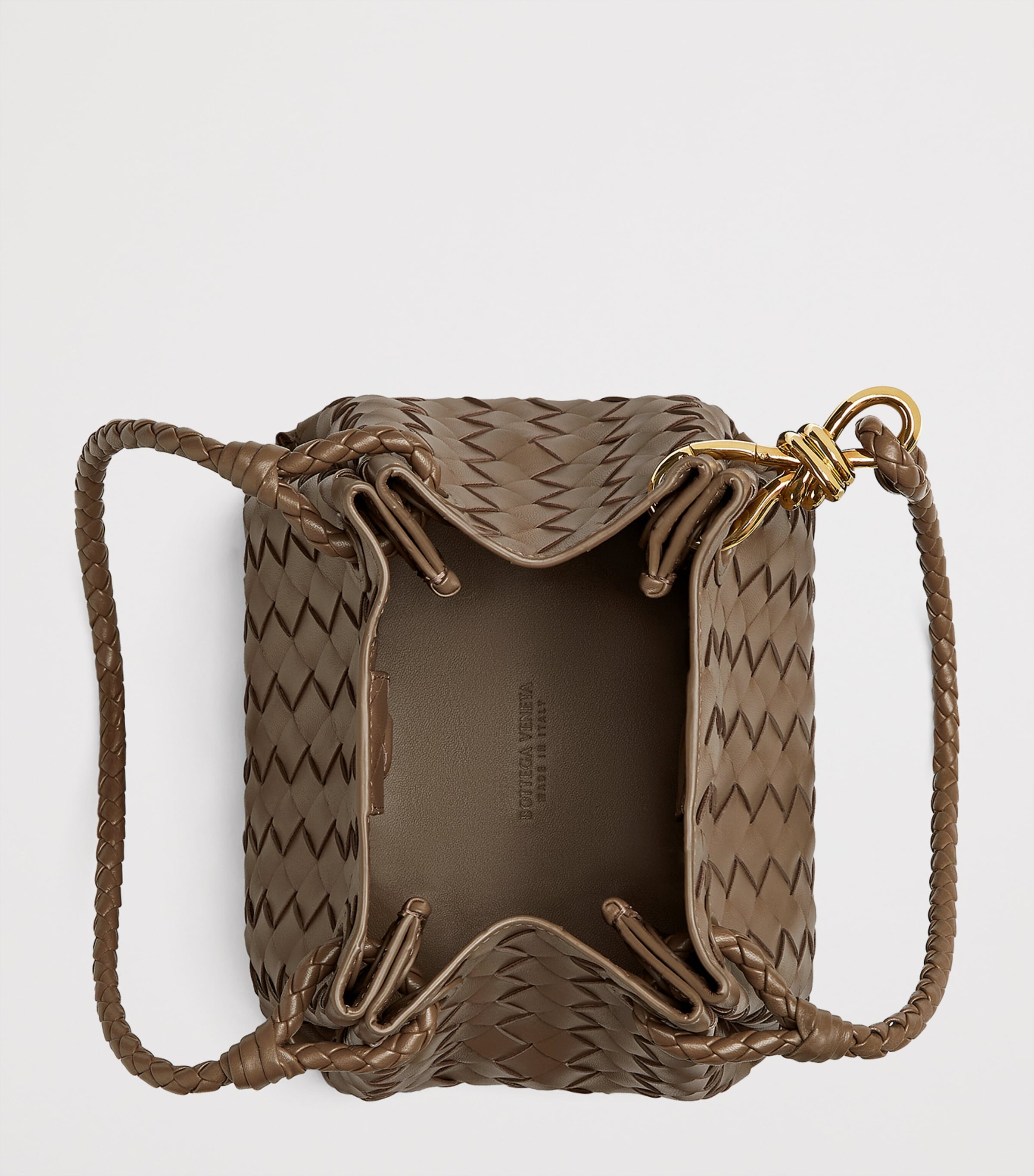 Small Leather Intrecciato Parachute Shoulder Bag 2360 Image 3