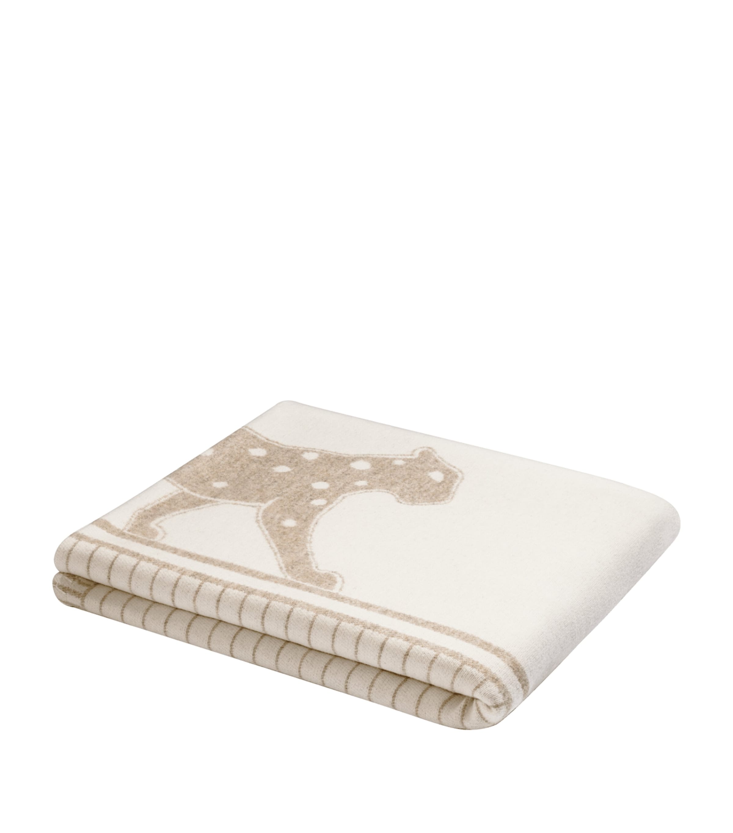 Cartier Merino Wool-Cashmere Panthère de Cartier Blanket Beige Image 3